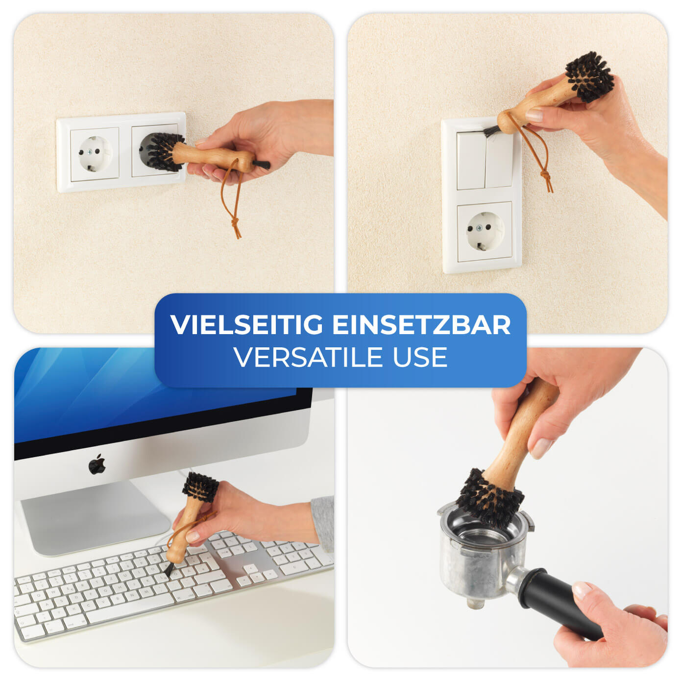Steckdosenbürste Rosshaar 1er