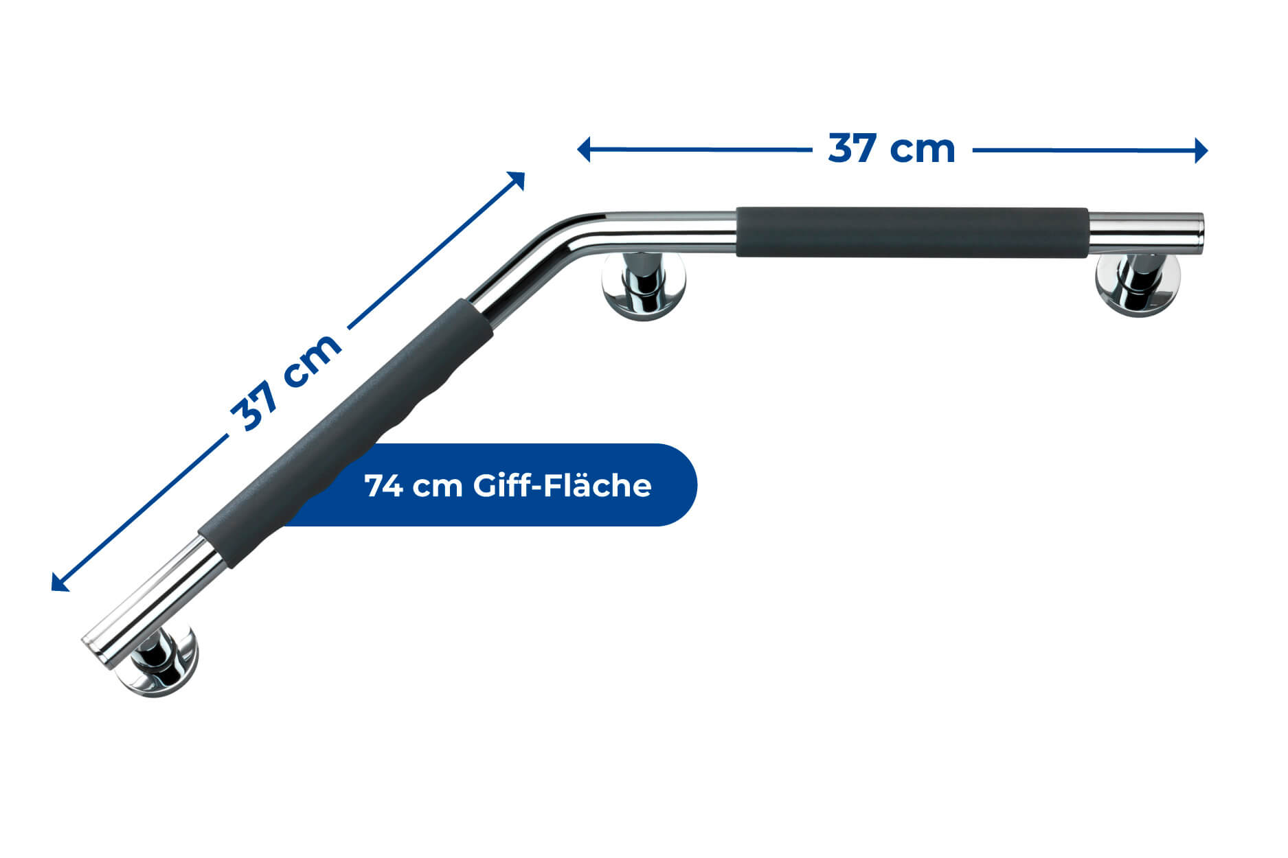 Edelstahl Wandhaltegriff Secura 37 x 37 cm