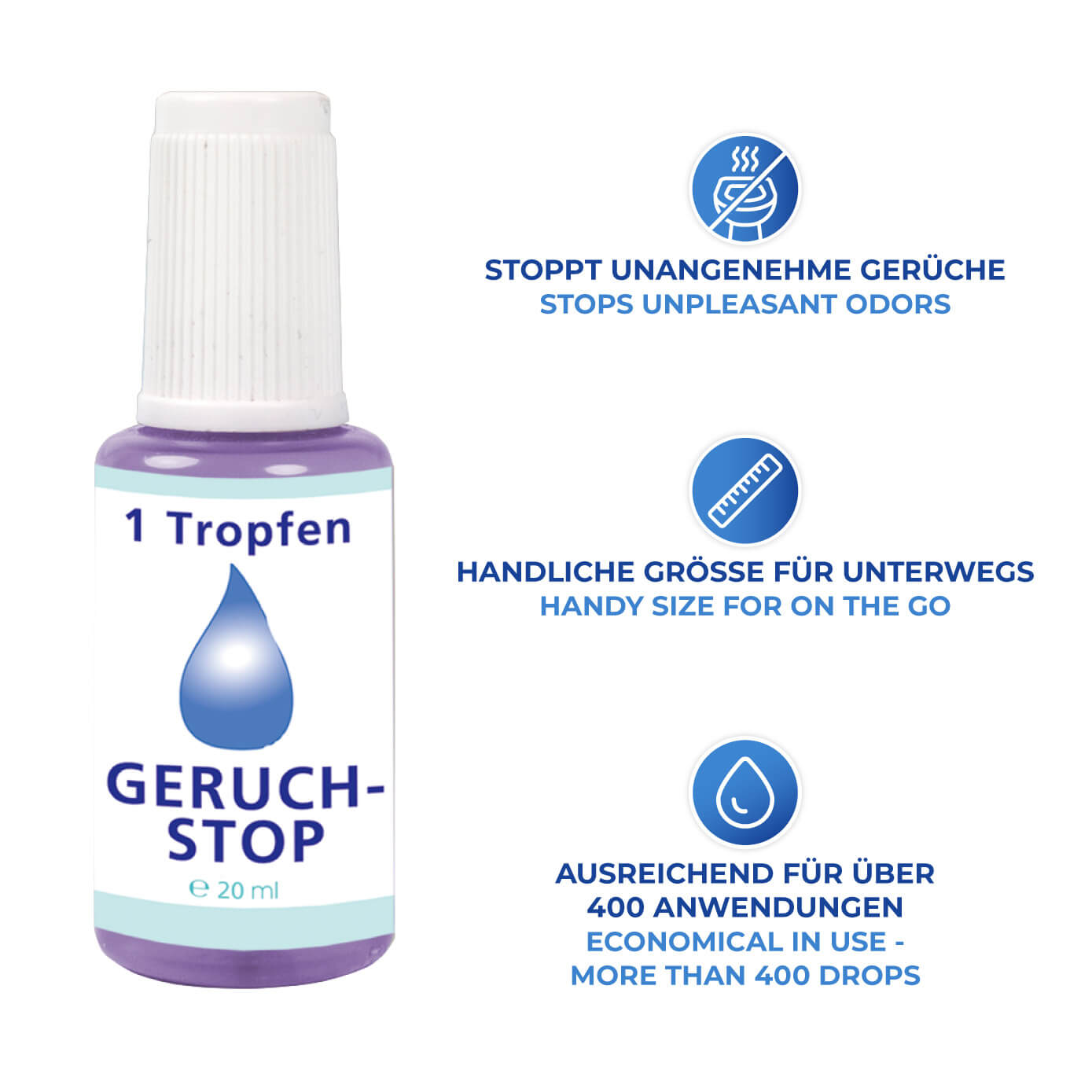 1-Tropfen Geruch-STOP 20 ml, 5er Set