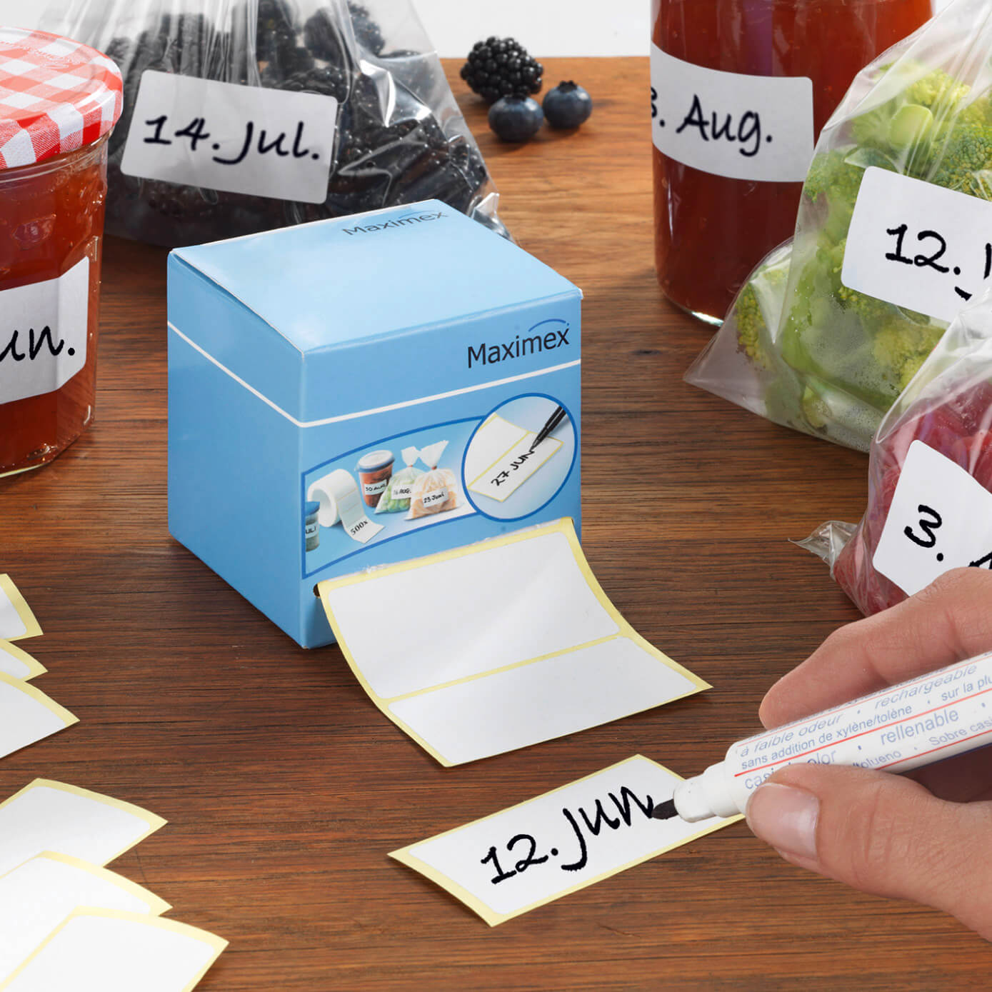 Haftetiketten inkl. Dispenser 2er