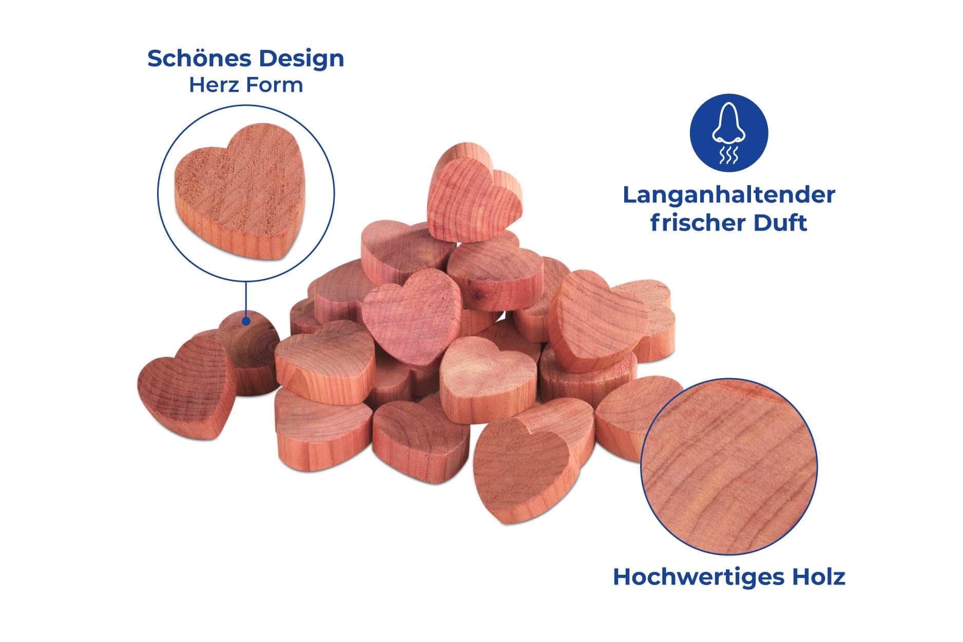 Schrankduft-Herzen klein, 25 er Schrankduft-Herzen klein, 25 er