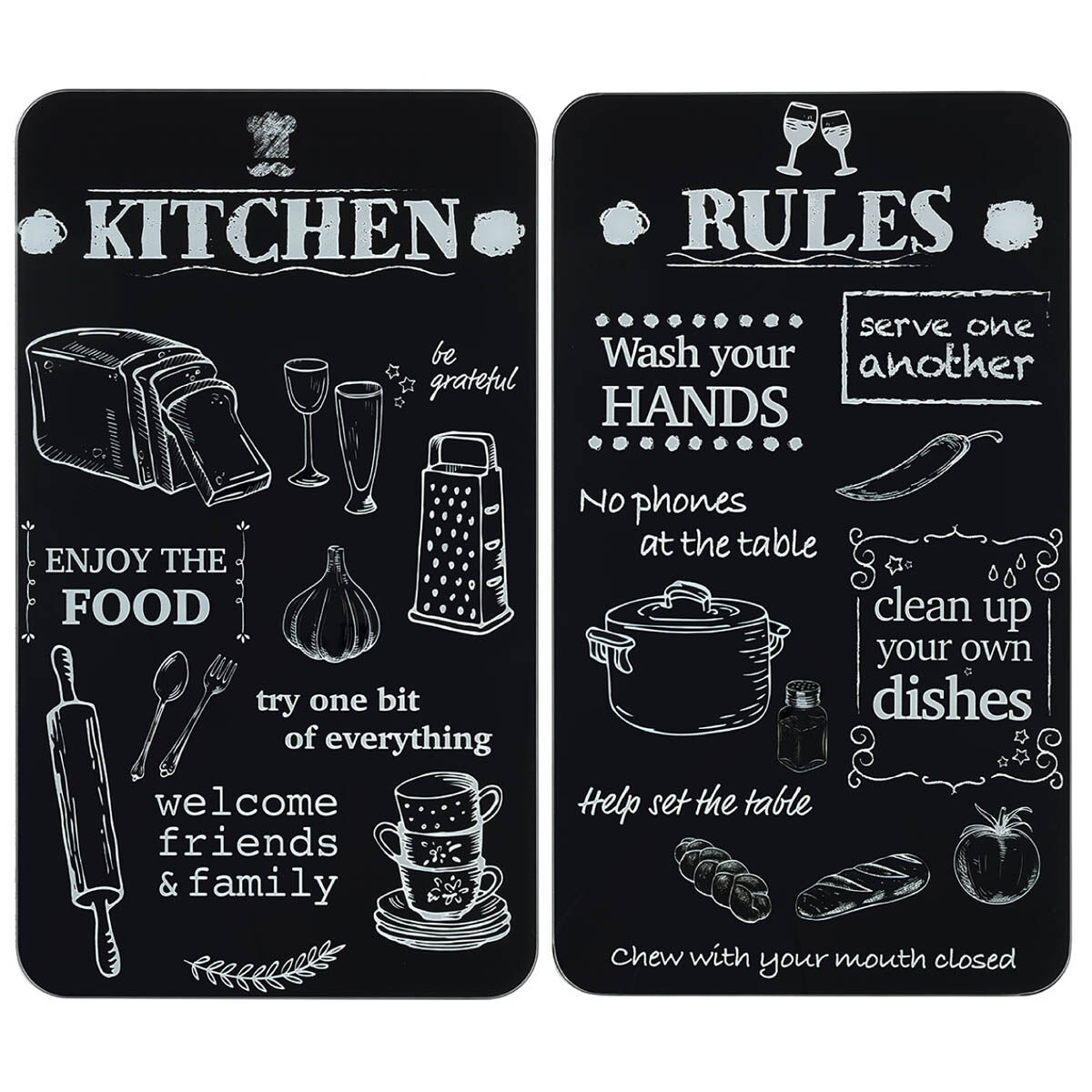 Abdeckplatte Universal 2er KITCHEN RULES Abdeckplatte Universal 2er KITCHEN RULES