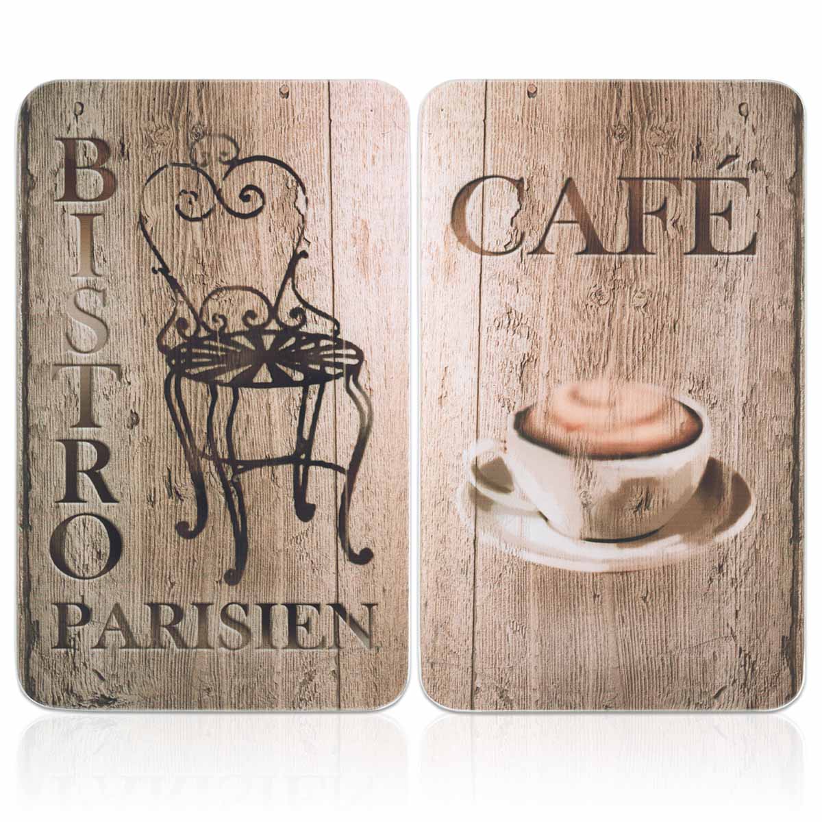 Herdabdeckplatte Universal Bistro 2er Set, für alle Herdarten