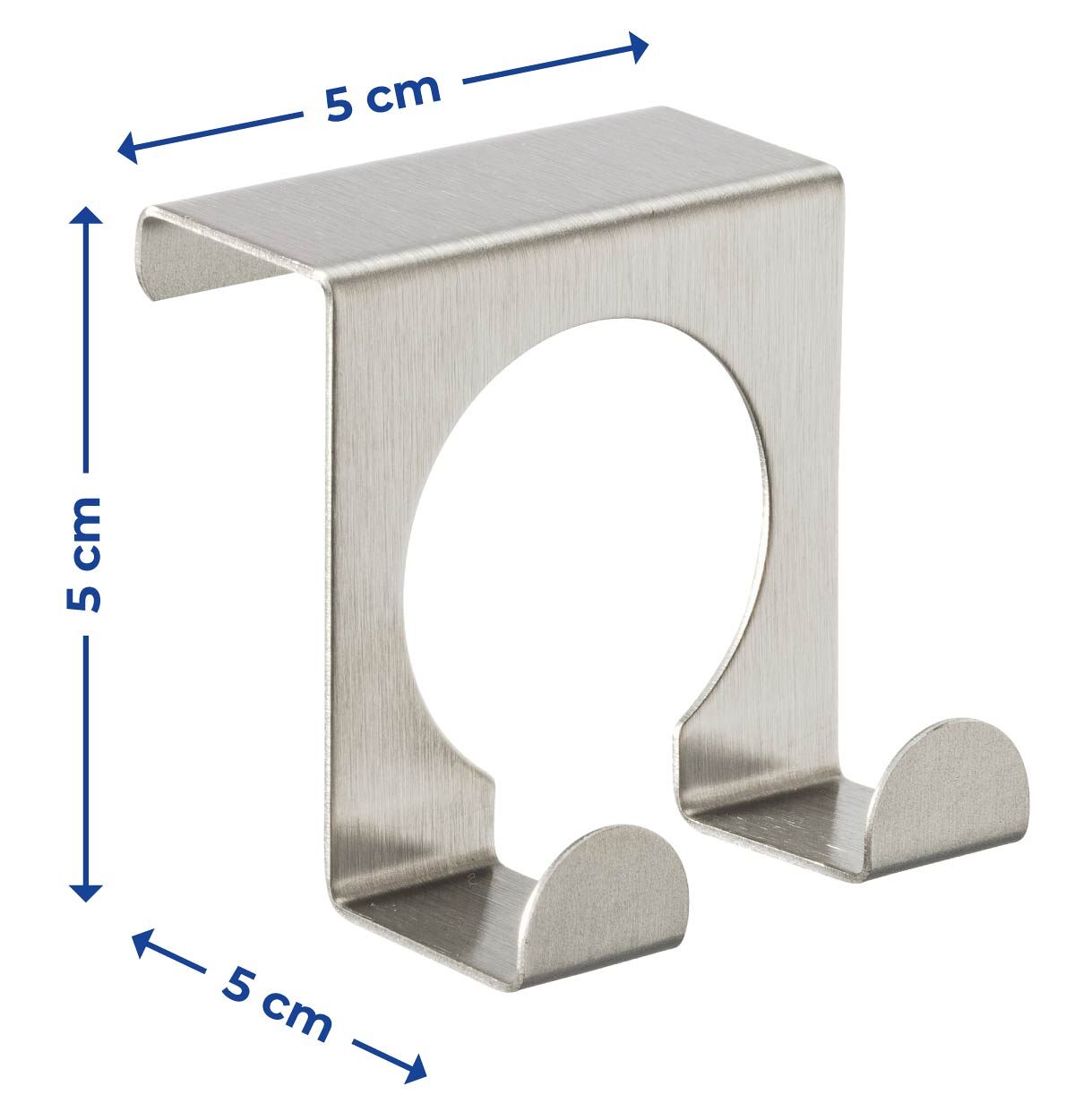 Tür-Doppelhaken, Edelstahl, 2er-Set