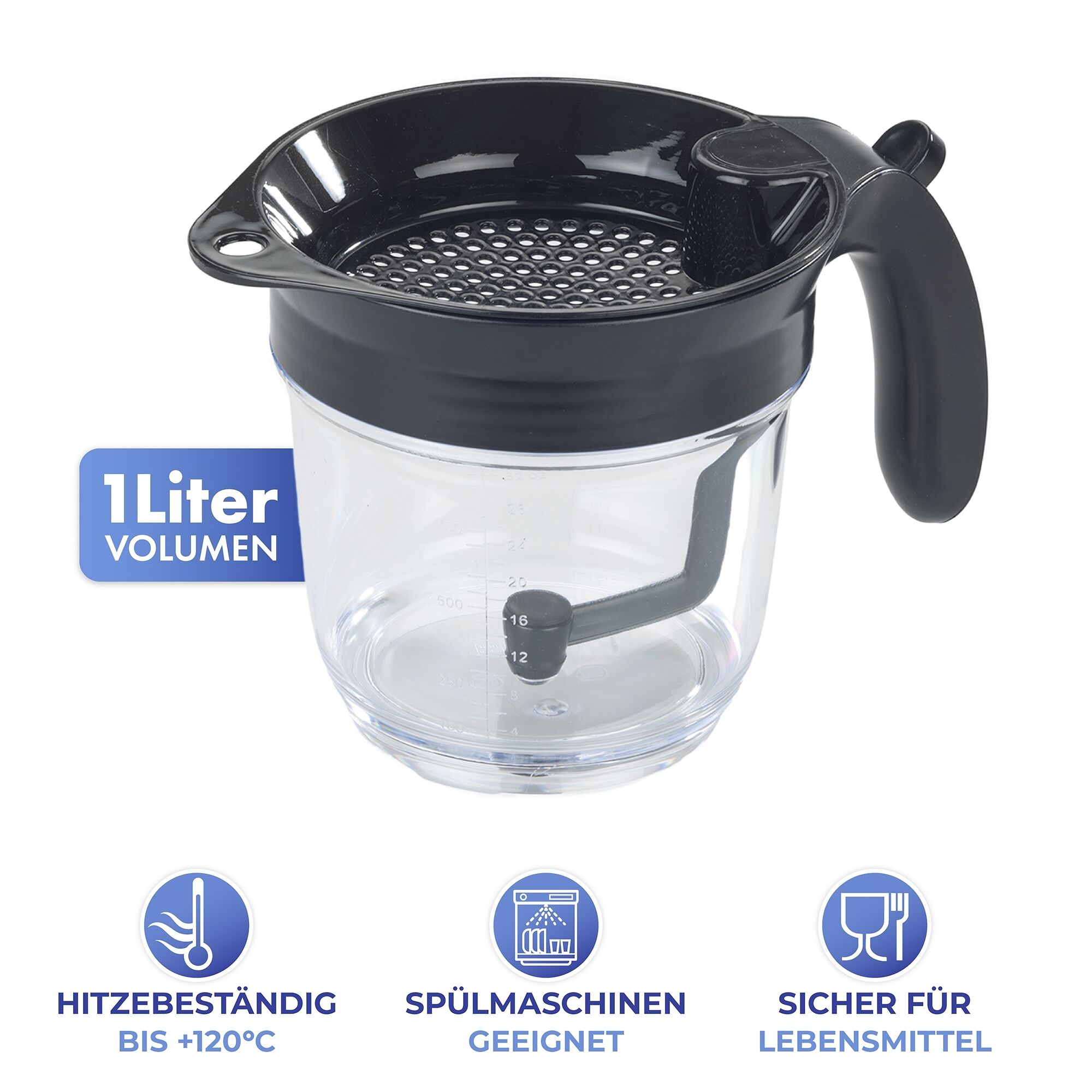 Fettabscheider, Zitruspresse & Messbecher 3in1 Fettabscheider, Zitruspresse & Messbecher 3in1