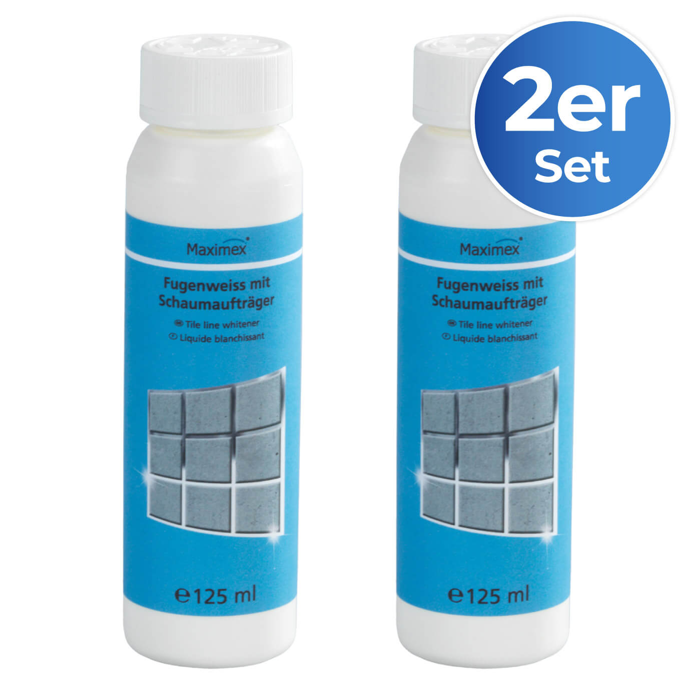 Fugenweiß mit Schwammaufträger 2x125 ml