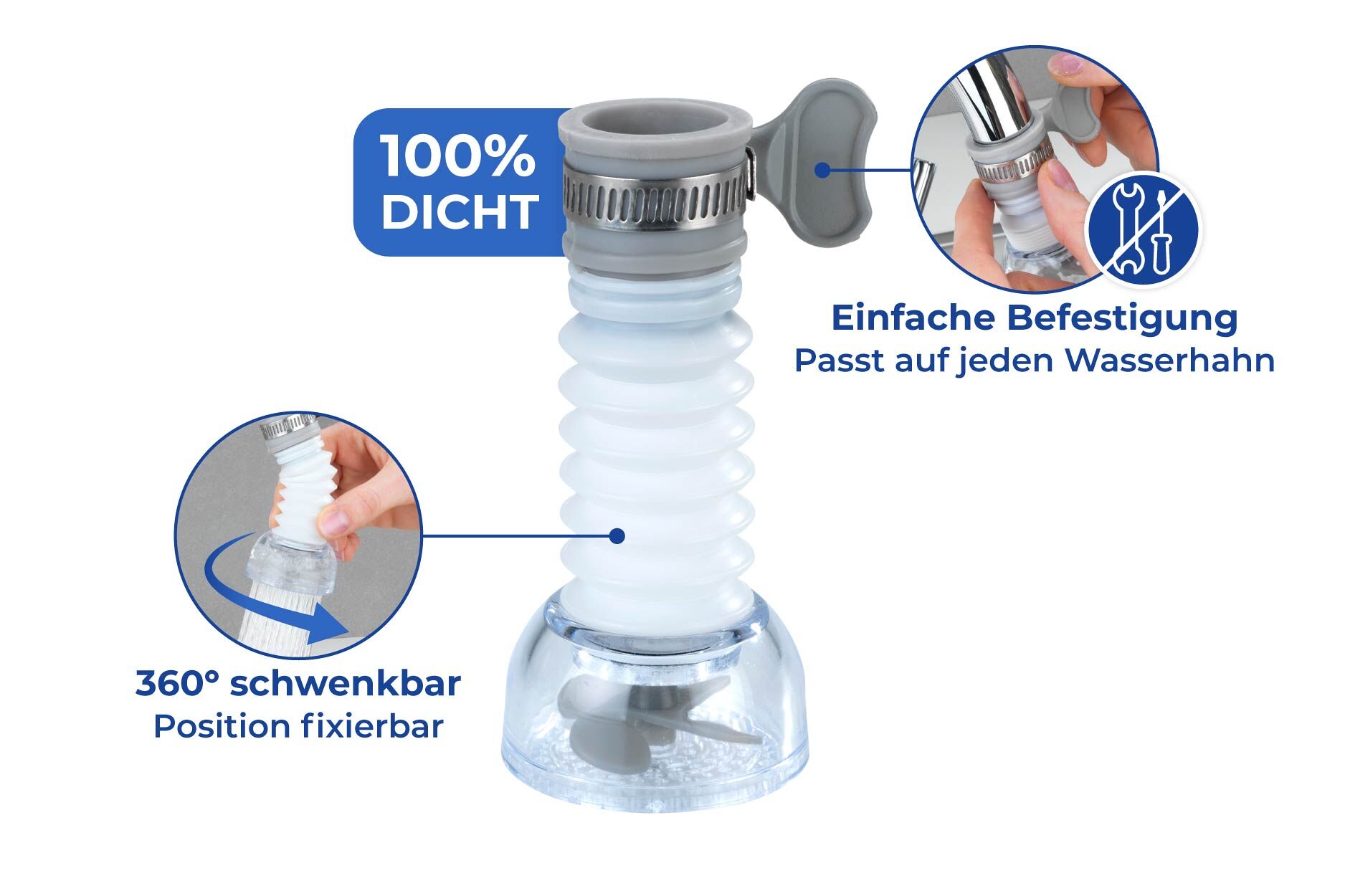 Wasserhahn-Aufsatz flexibel Wasserhahn-Aufsatz flexibel