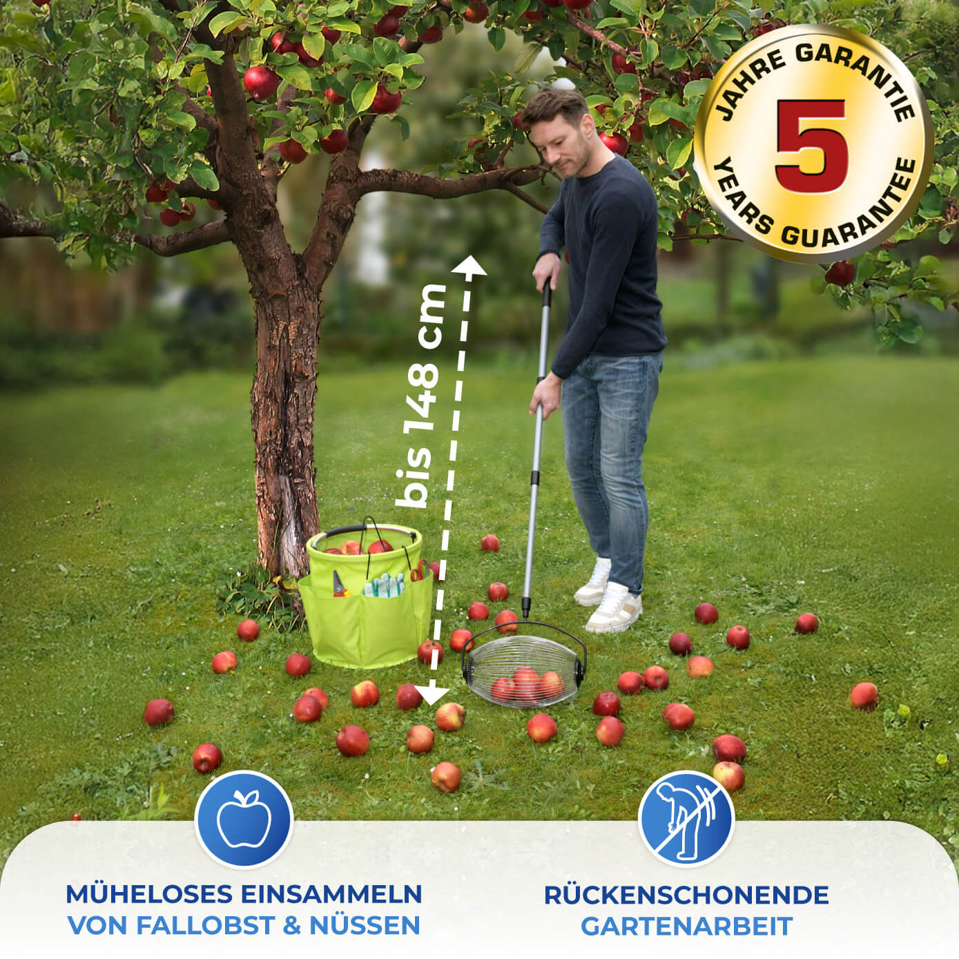 E2V Rollsammler + Teleskopstiel E2V Rollsammler + Teleskopstiel