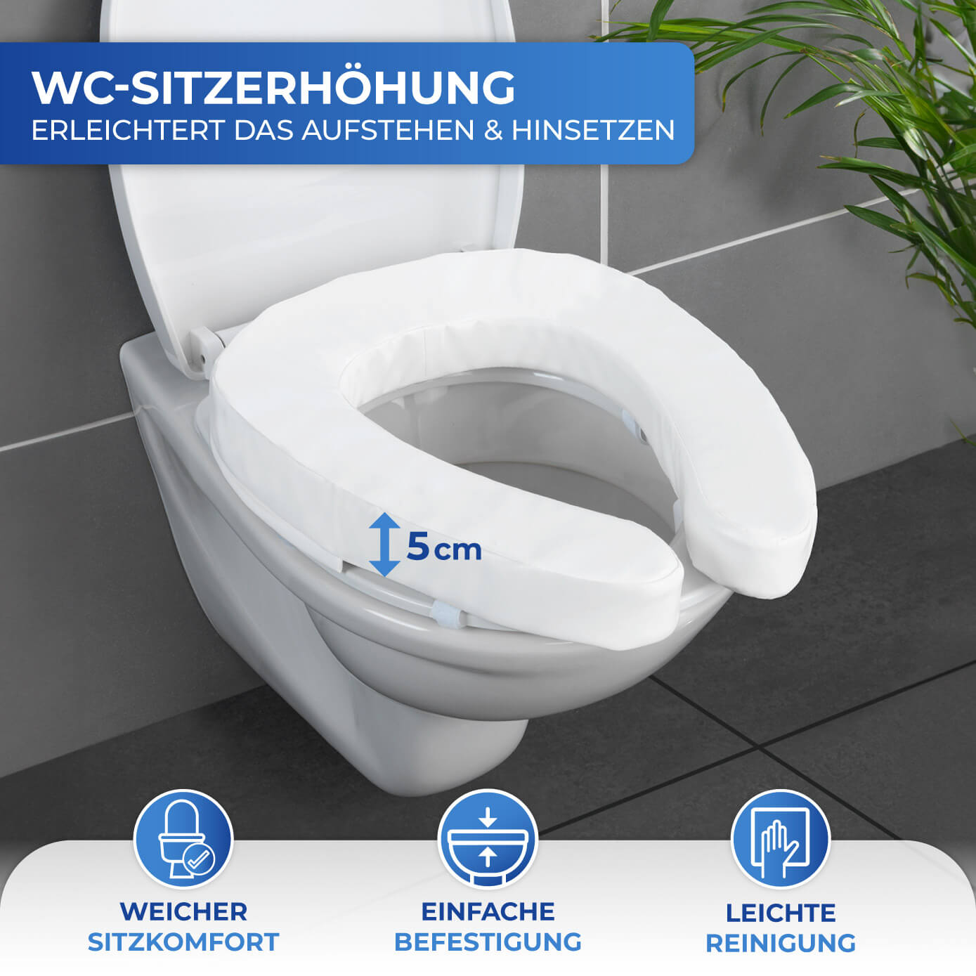 Komfort WC-Sitzerhöhung 2 in 1 Komfort WC-Sitzerhöhung 2 in 1
