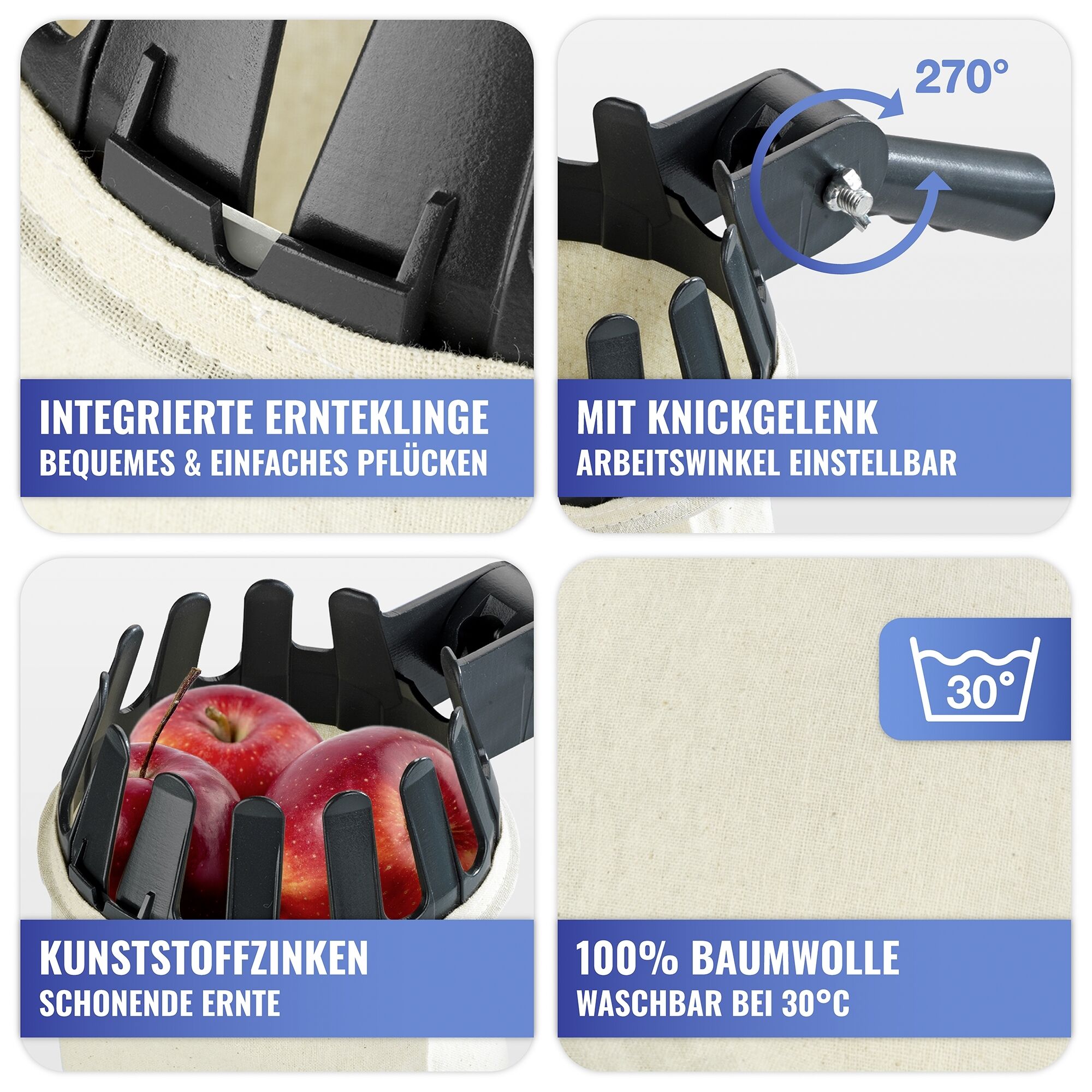 Obstsammler XL mit Teleskopstiel 2in1