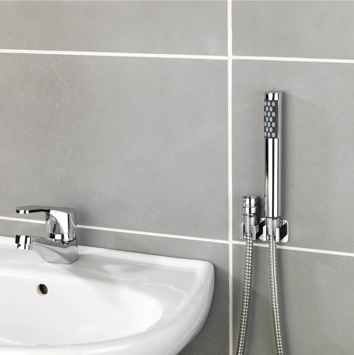 Waschbeckenbrause mit Duo-Haken + Haarwaschhilfe aufblasbar