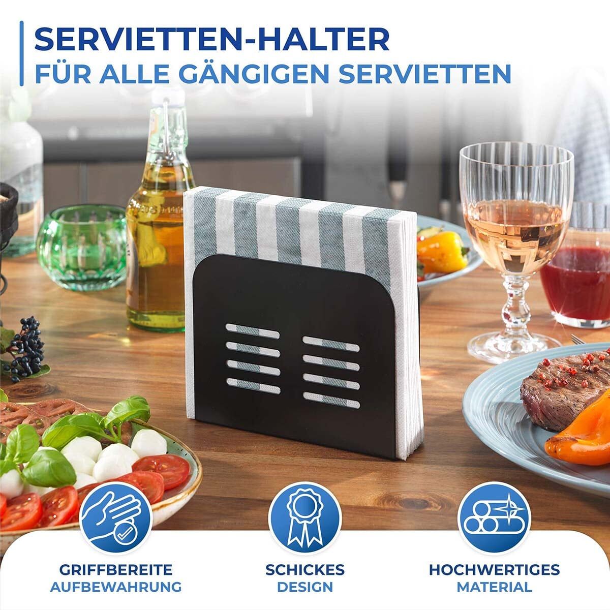 Servietten Halter, Schwarz Servietten Halter, Schwarz
