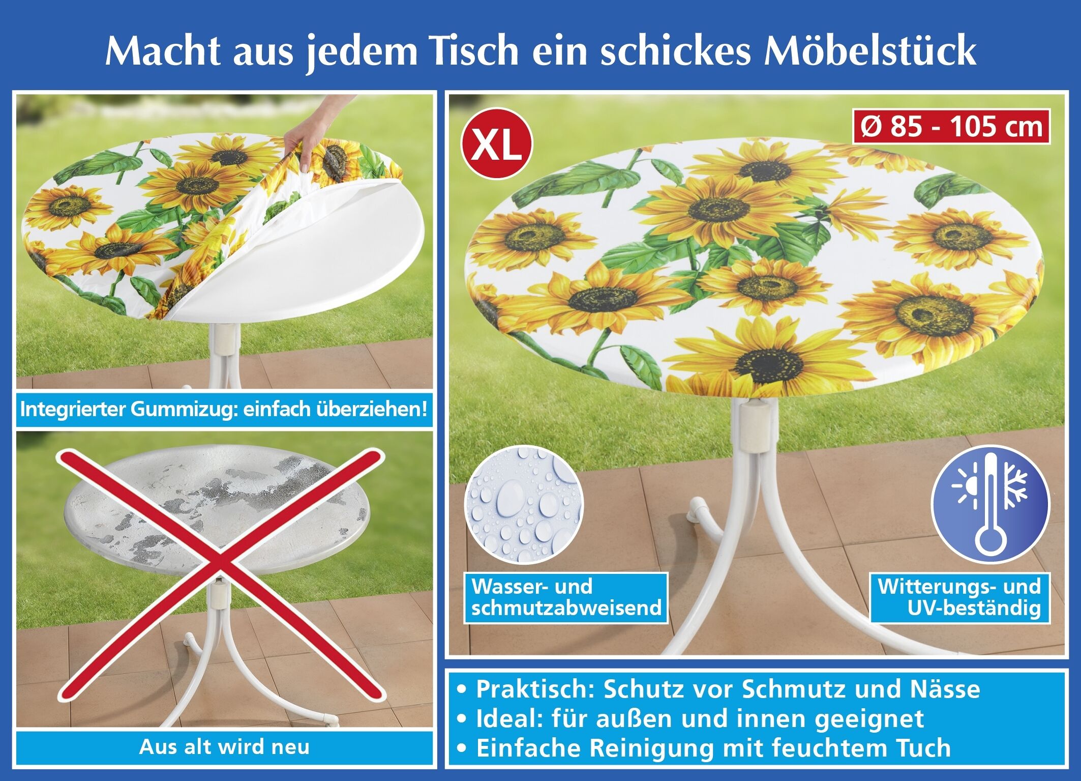 Spann-Tischdecke Sonnenblume XL Spann-Tischdecke Sonnenblume XL