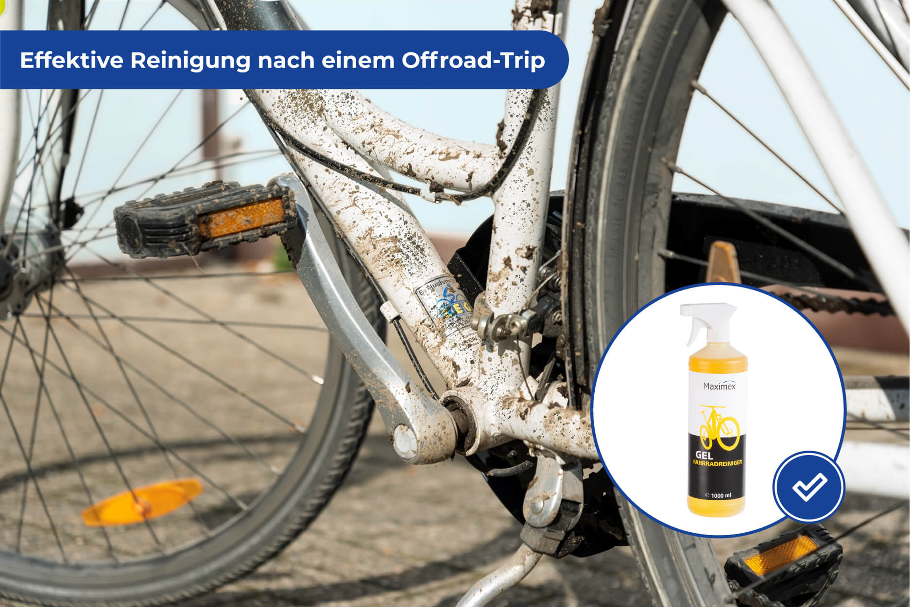 Fahrrad Reinigungsset mit Gel-Reiniger und Profi Reinigungsmitteln