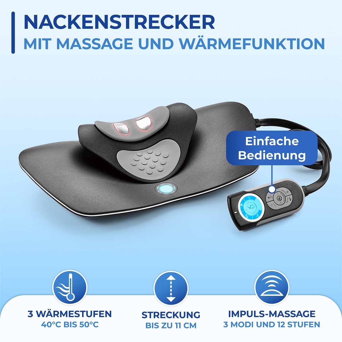 Nacken Strecker mit Impuls Massage Nacken Strecker mit Impuls Massage