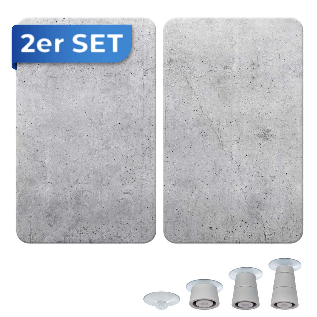 Herdabdeckplatten Universal Beton 2er Set, für alle Herdarten Herdabdeckplatten Universal Beton 2er Set, für alle Herdarten