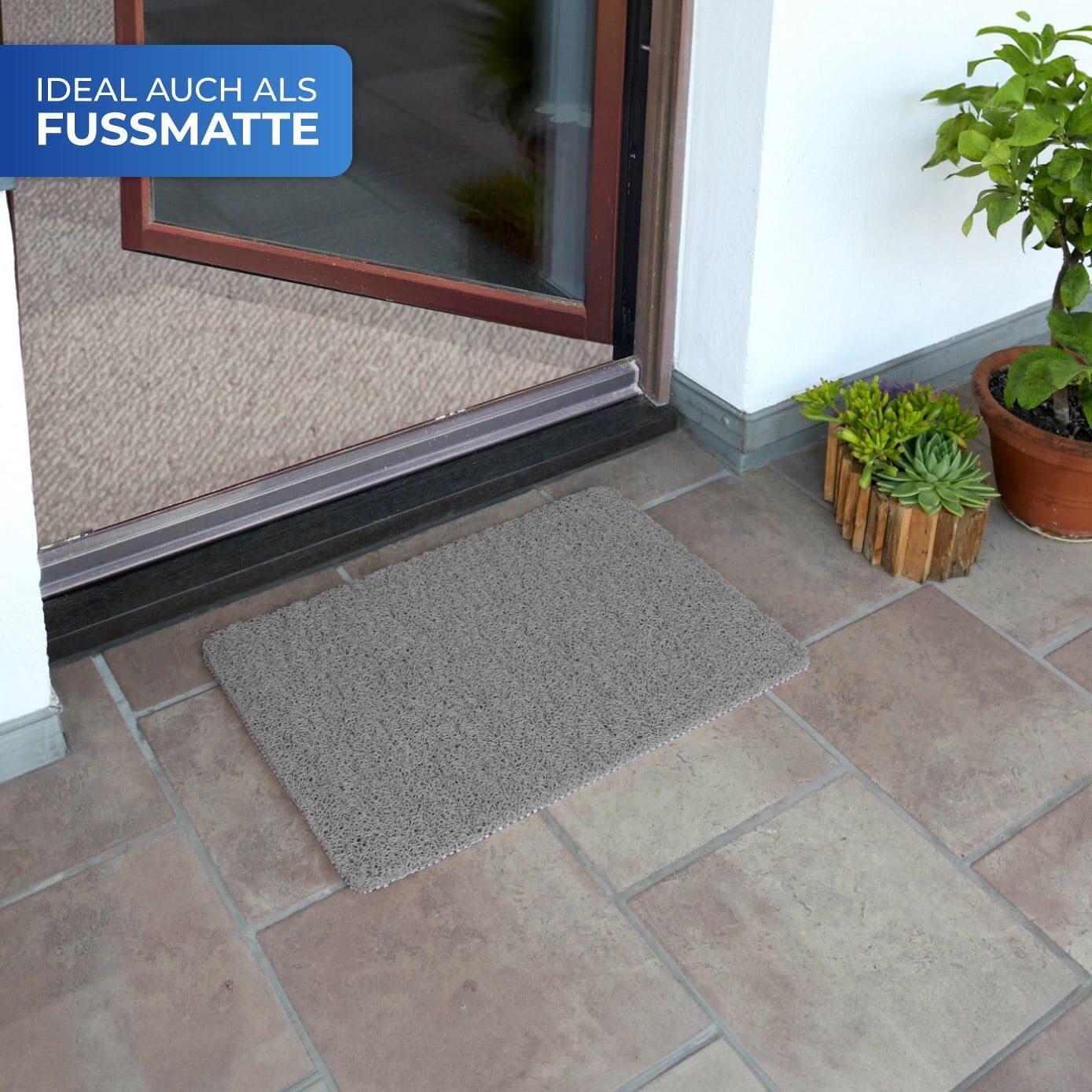 Wellness Duschmatte Outdoor, grau 60x40 cm Wellness Duschmatte Outdoor, grau 60x40 cm