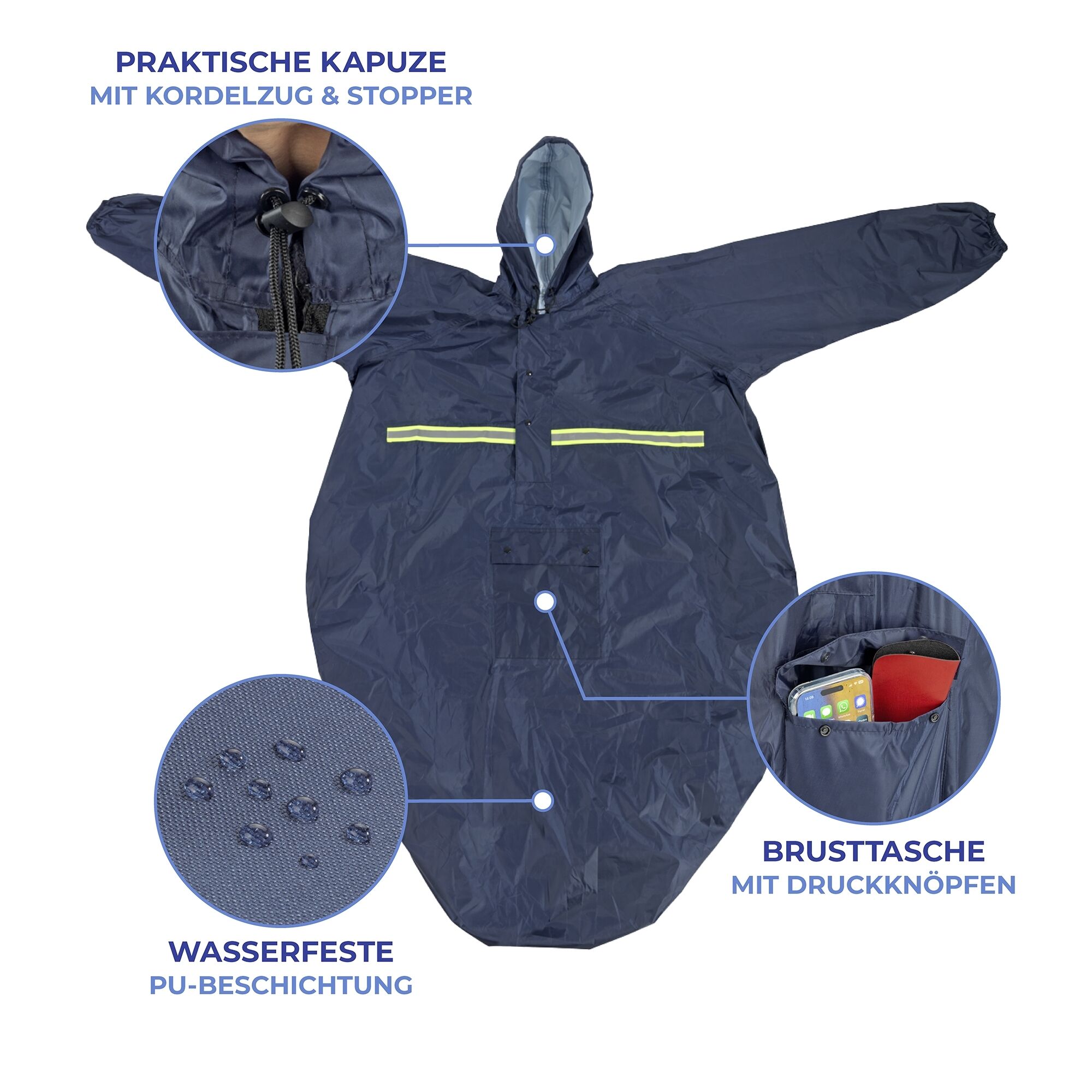 Rollstuhl-Regencape mit Ärmeln Rollstuhl-Regencape mit Ärmeln
