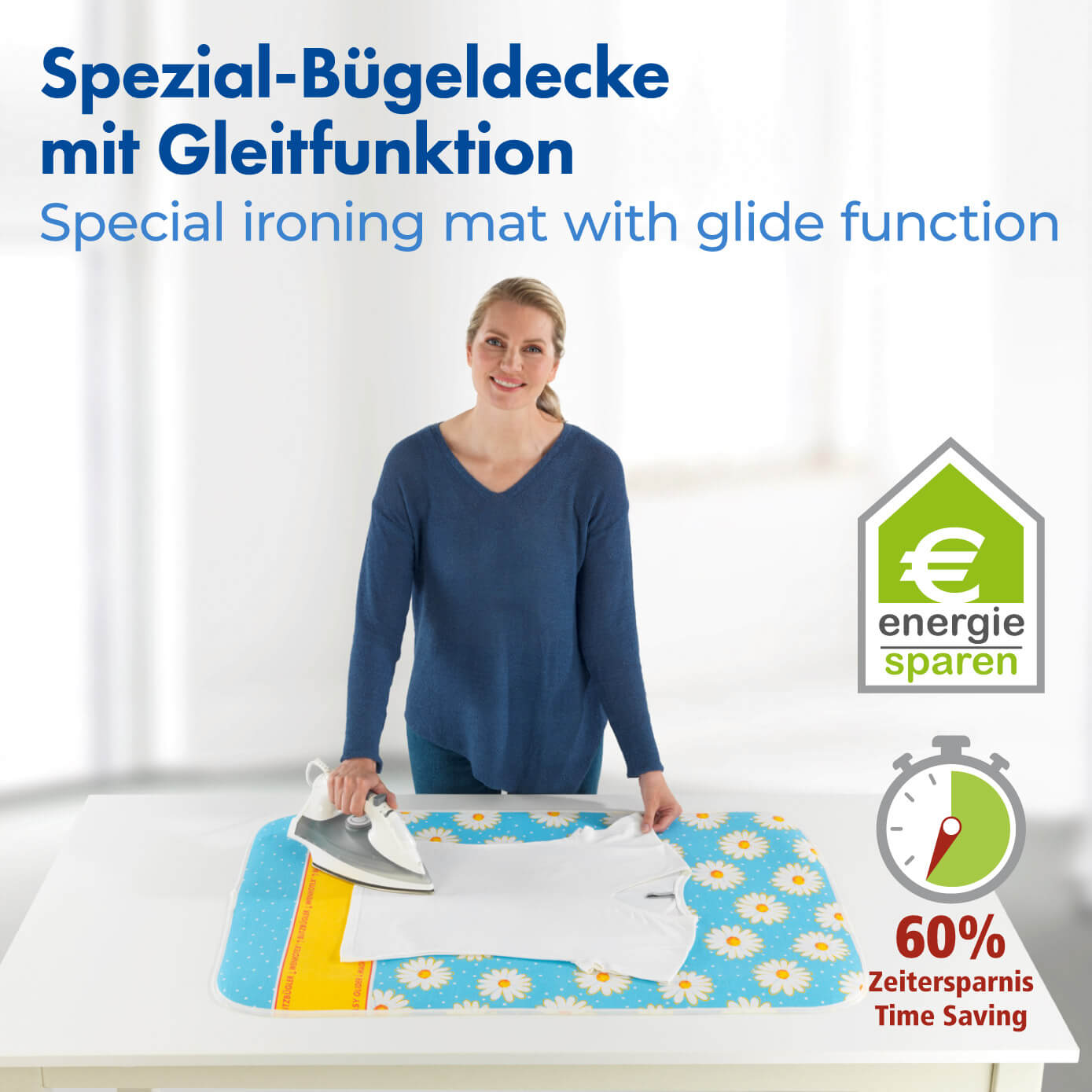Blitzbügler-Bügeldecke Margie, 100 x 65 cm