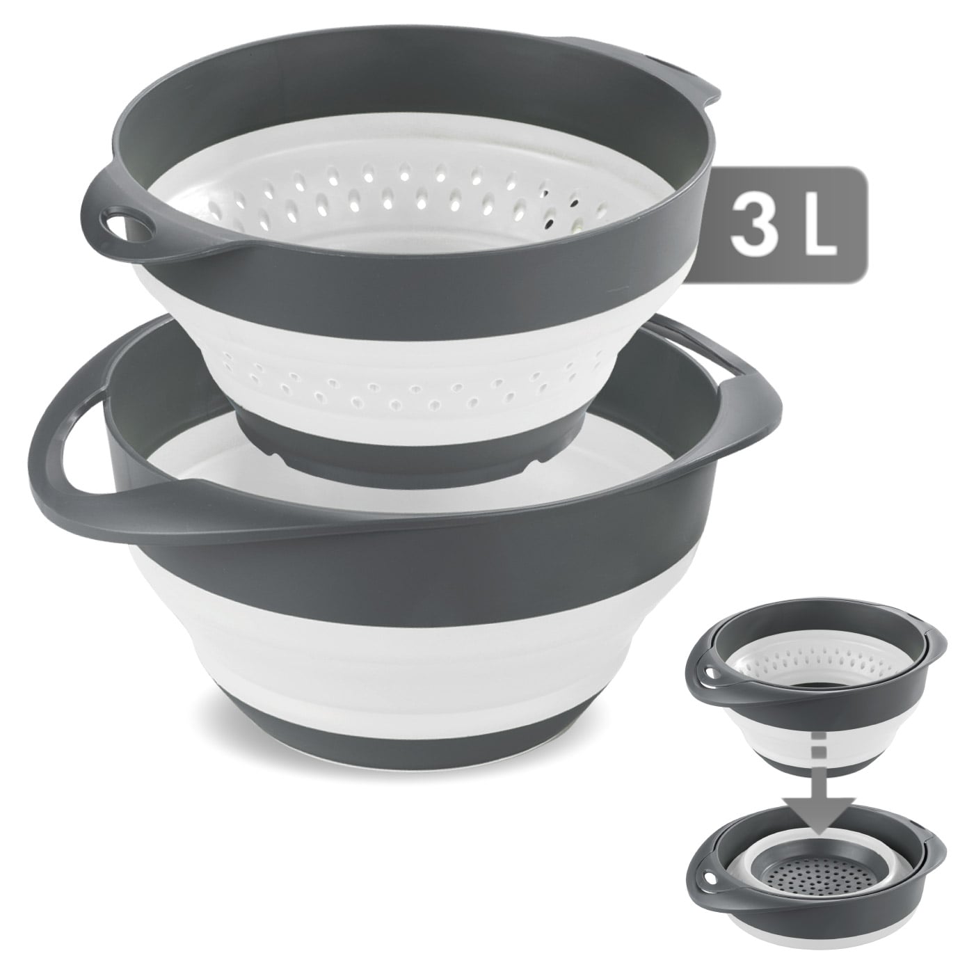 2-in-1 Schüssel und Sieb-Set