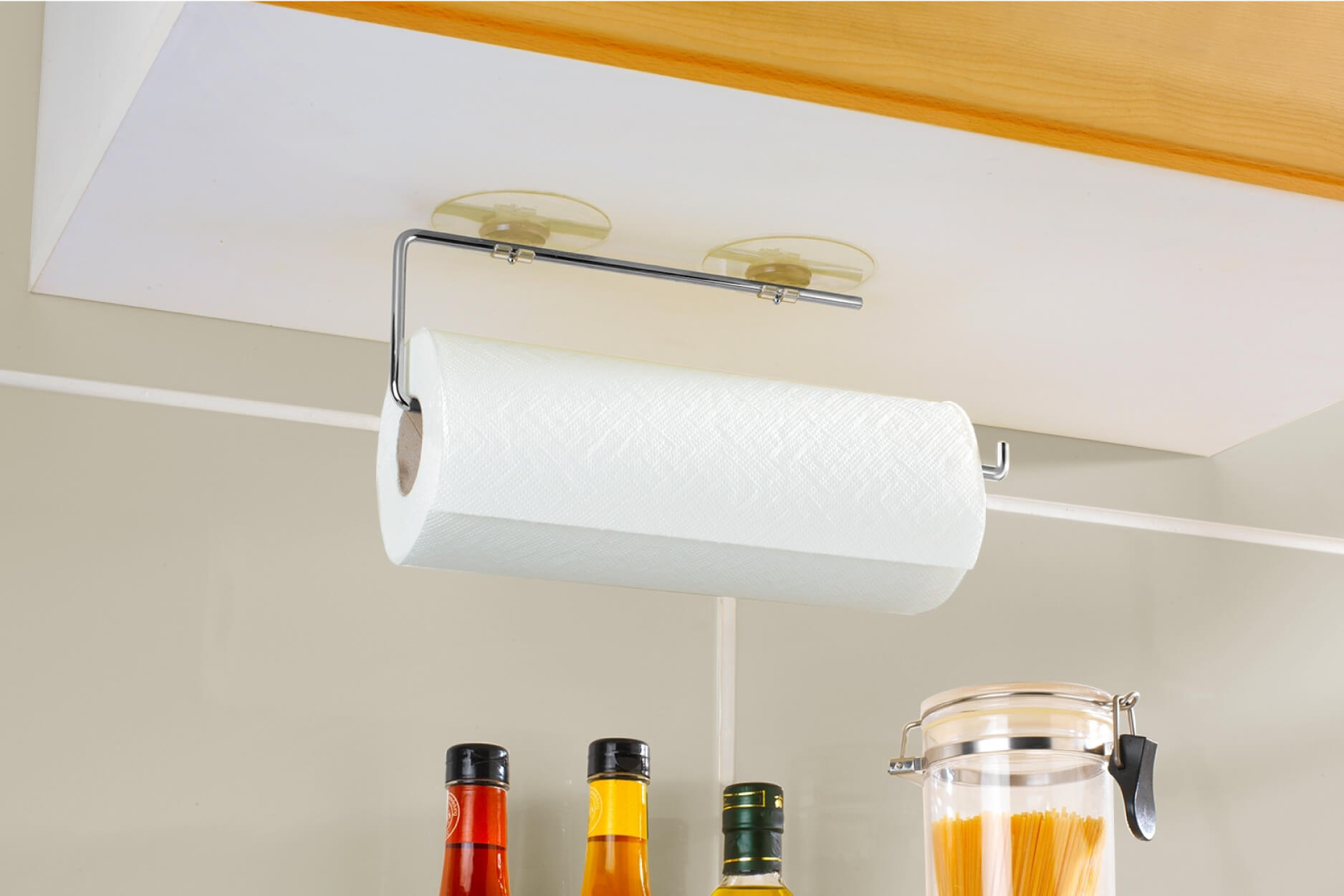 Küchenrollenhalter Chrom, Befestigen ohne bohren Küchenrollenhalter Chrom, Befestigen ohne bohren