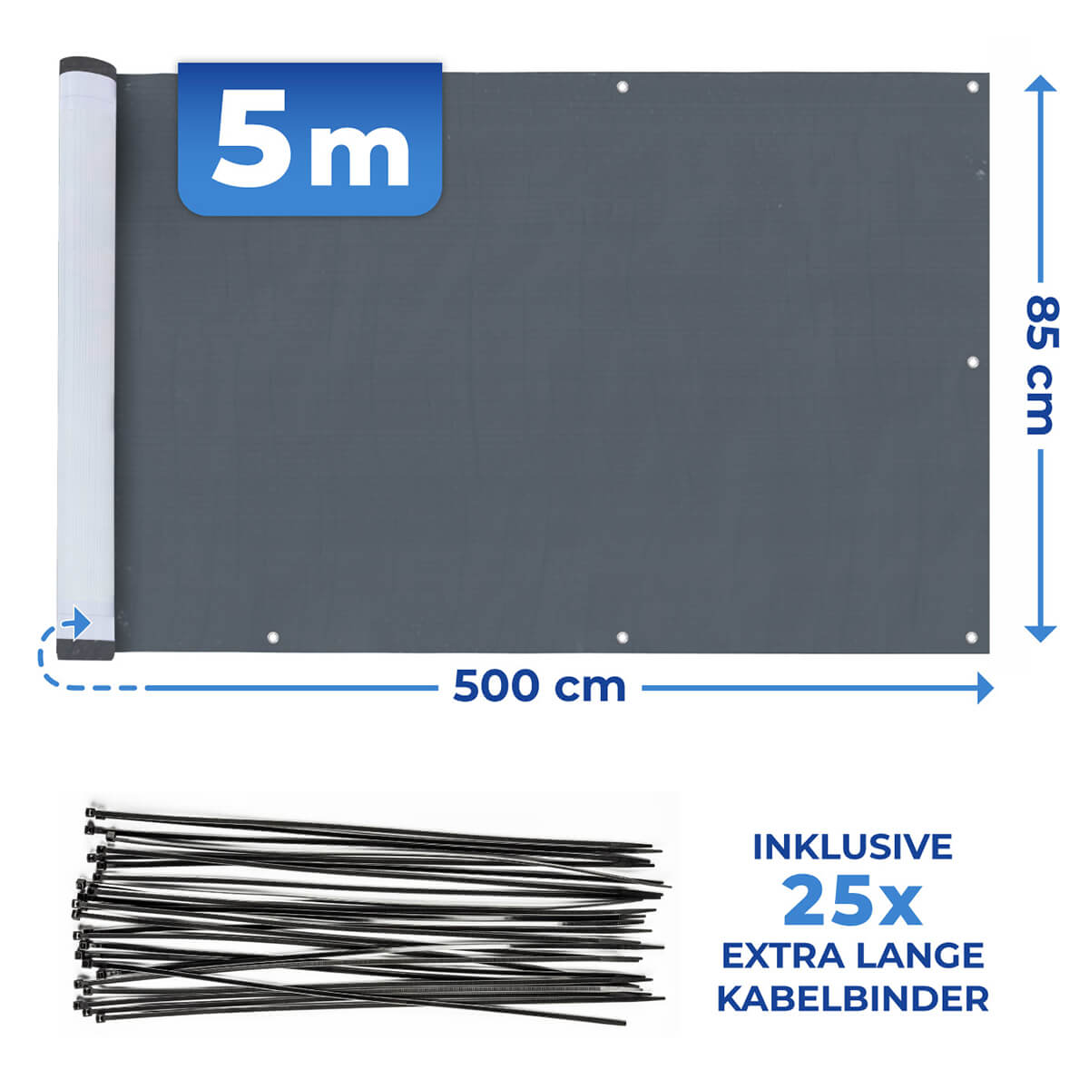 Balkon-Sichtschutz ANTHRAZIT UNI