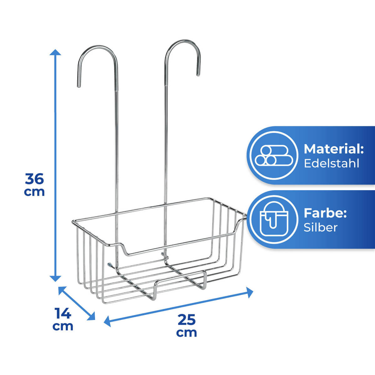 Edelstahl Thermostat-Dusch-Caddy