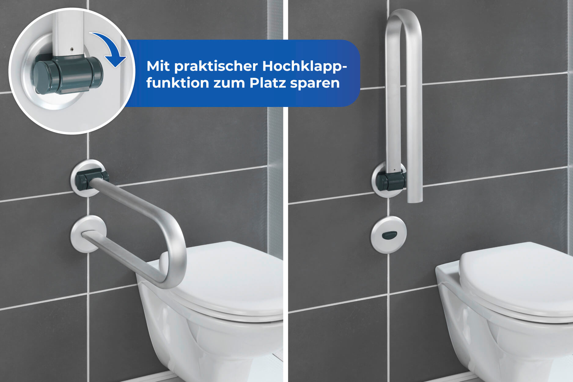 Badstützgriff klappbar Secura Premium, bis 120 kg belastbar