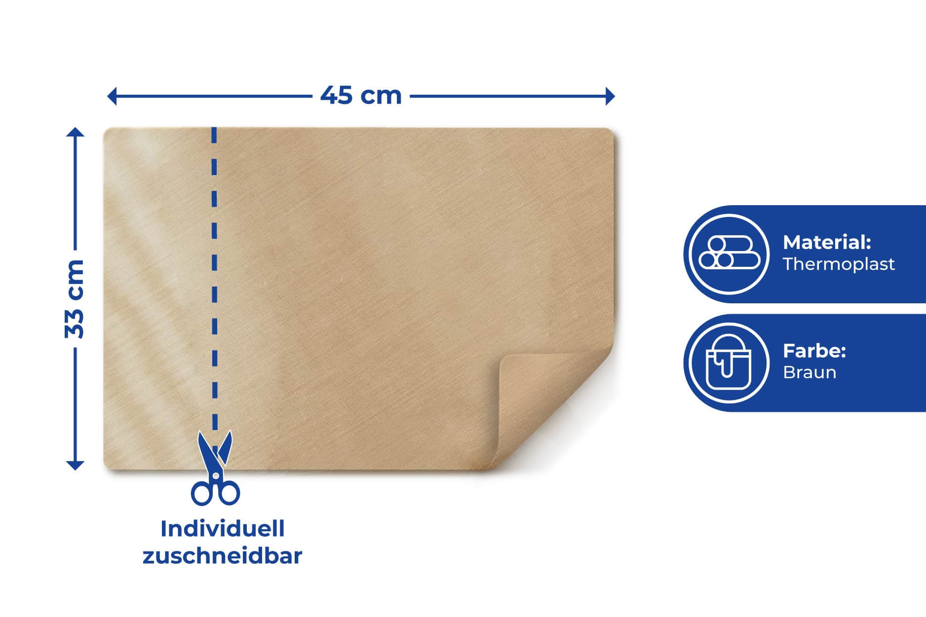 Backofen-Schutzfolie 33 x 45 cm, braun