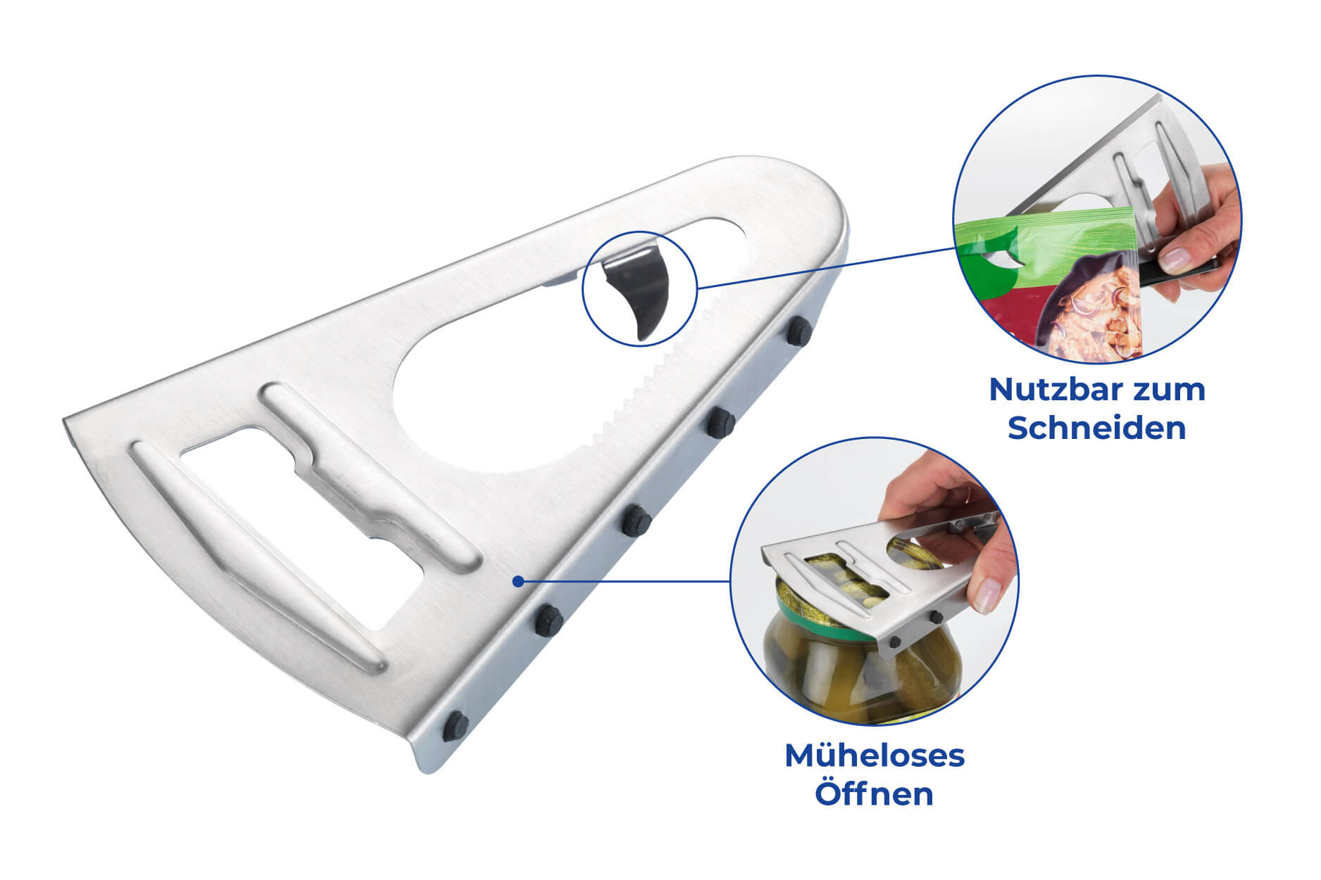 6 in 1 Multifunktionsöffner aus Edelstahl 6 in 1 Multifunktionsöffner aus Edelstahl