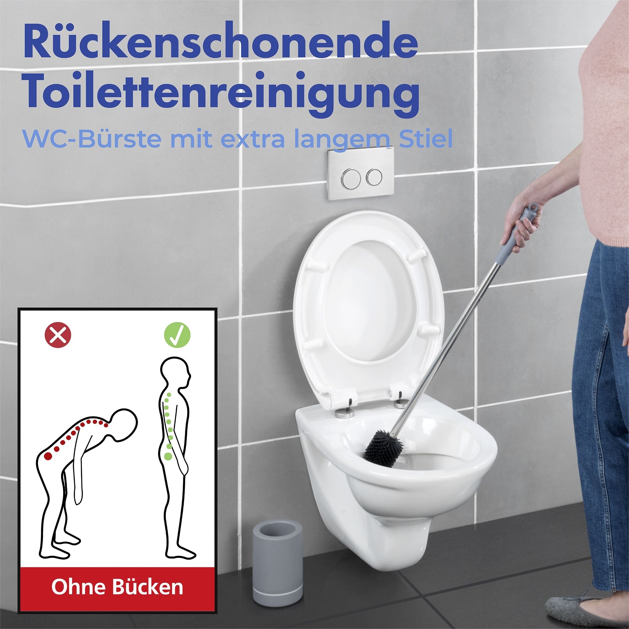 WC-Hygiene Bürste extra lang