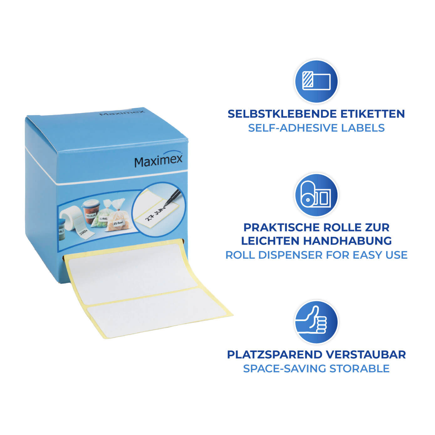 Haftetiketten inkl. Dispenser 2er