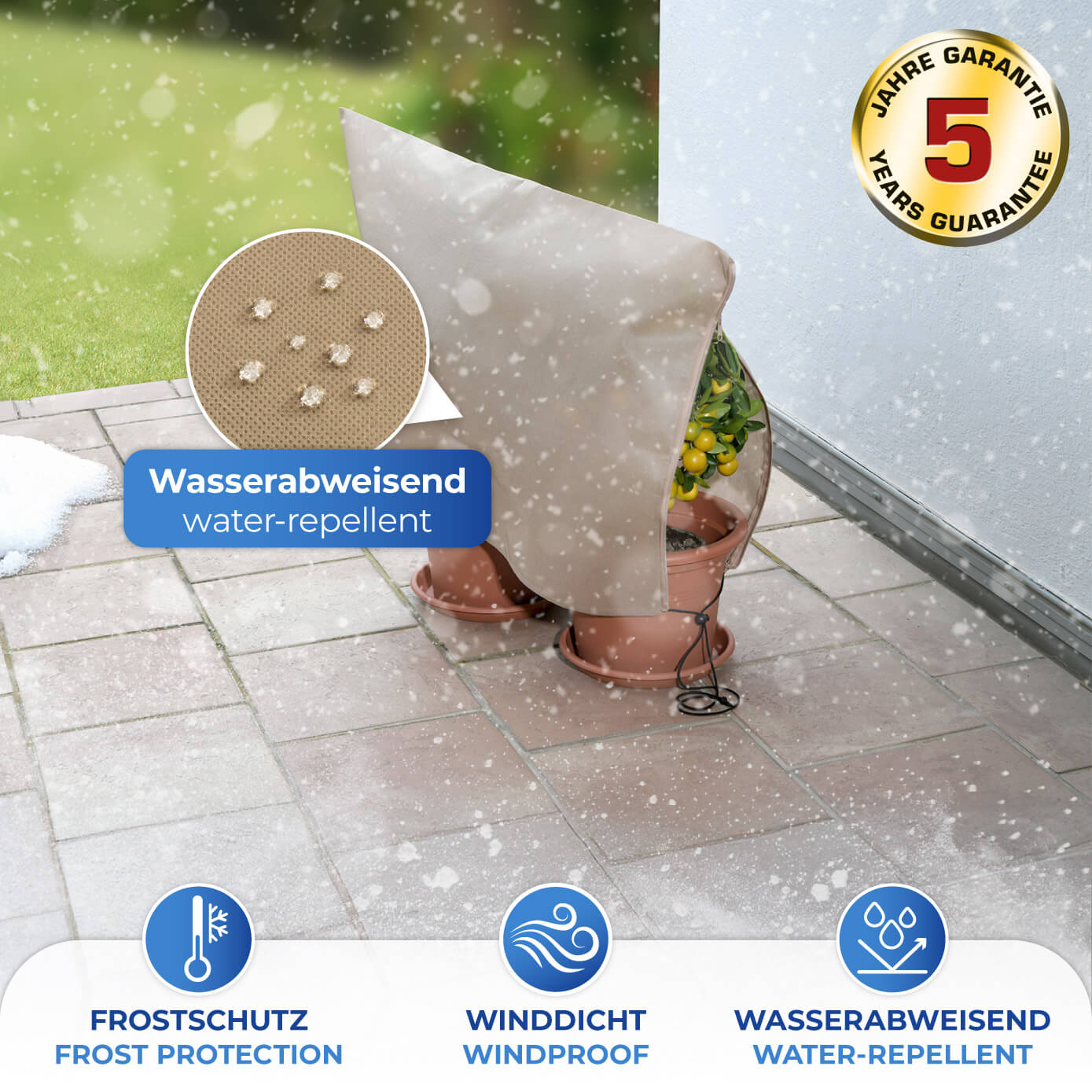 Plant protection beige, 80x60cm