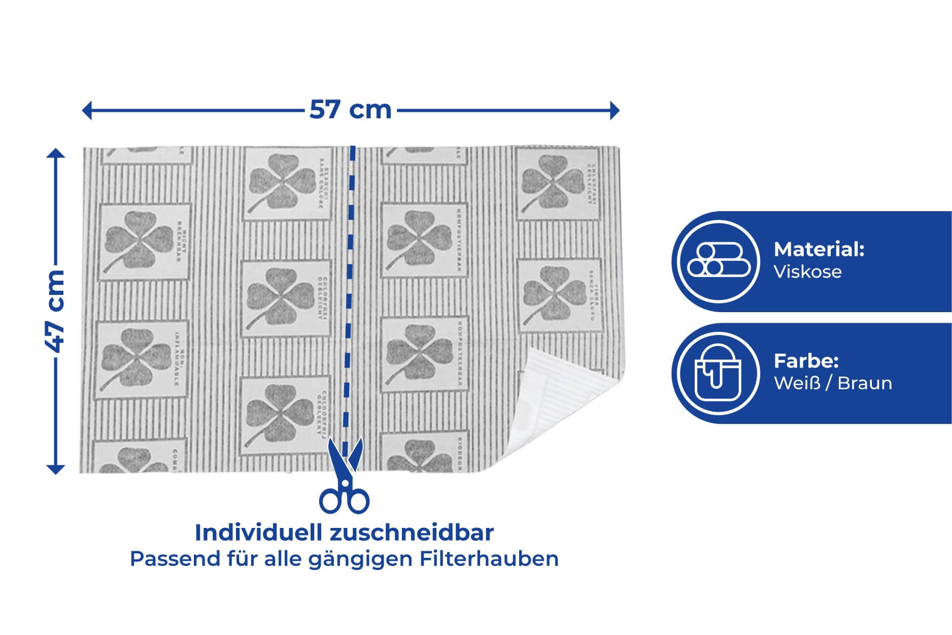 Dunst-Flachfilter 4er Set, für alle gängigen Abzugshauben Dunst-Flachfilter 4er Set, für alle gängigen Abzugshauben