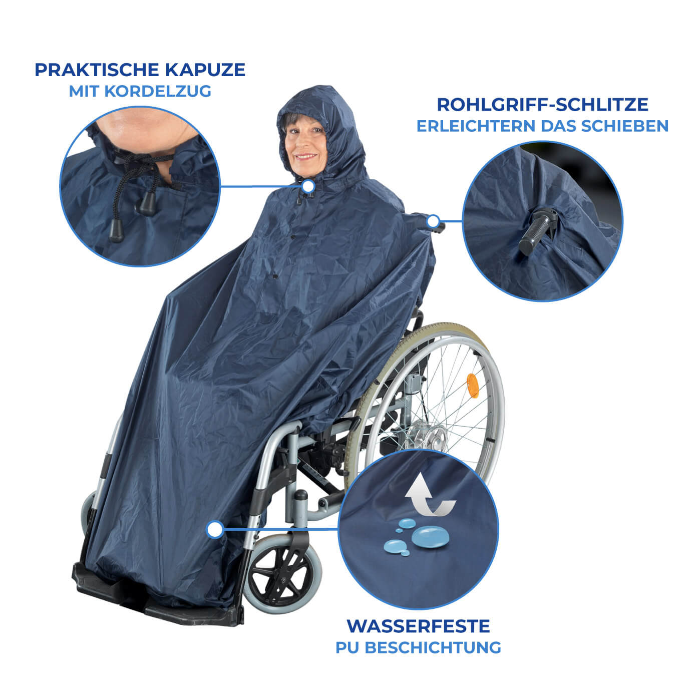 Rollstuhl-Regencape