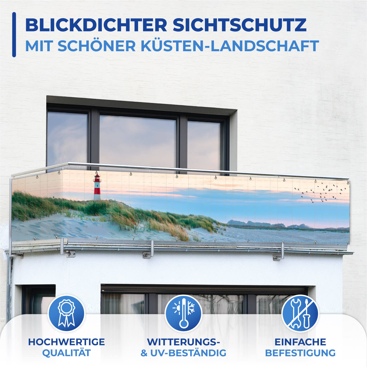 Balkon-Sichtschutz NORDSEEKÜSTE