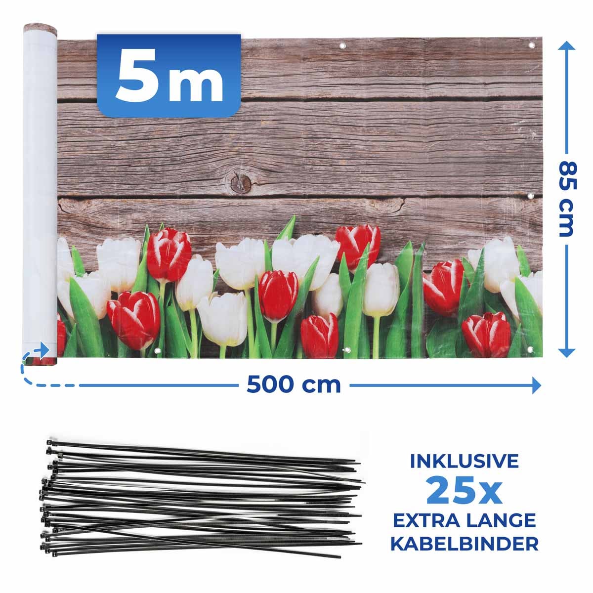 Balkon-Sichtschutz Tulpen