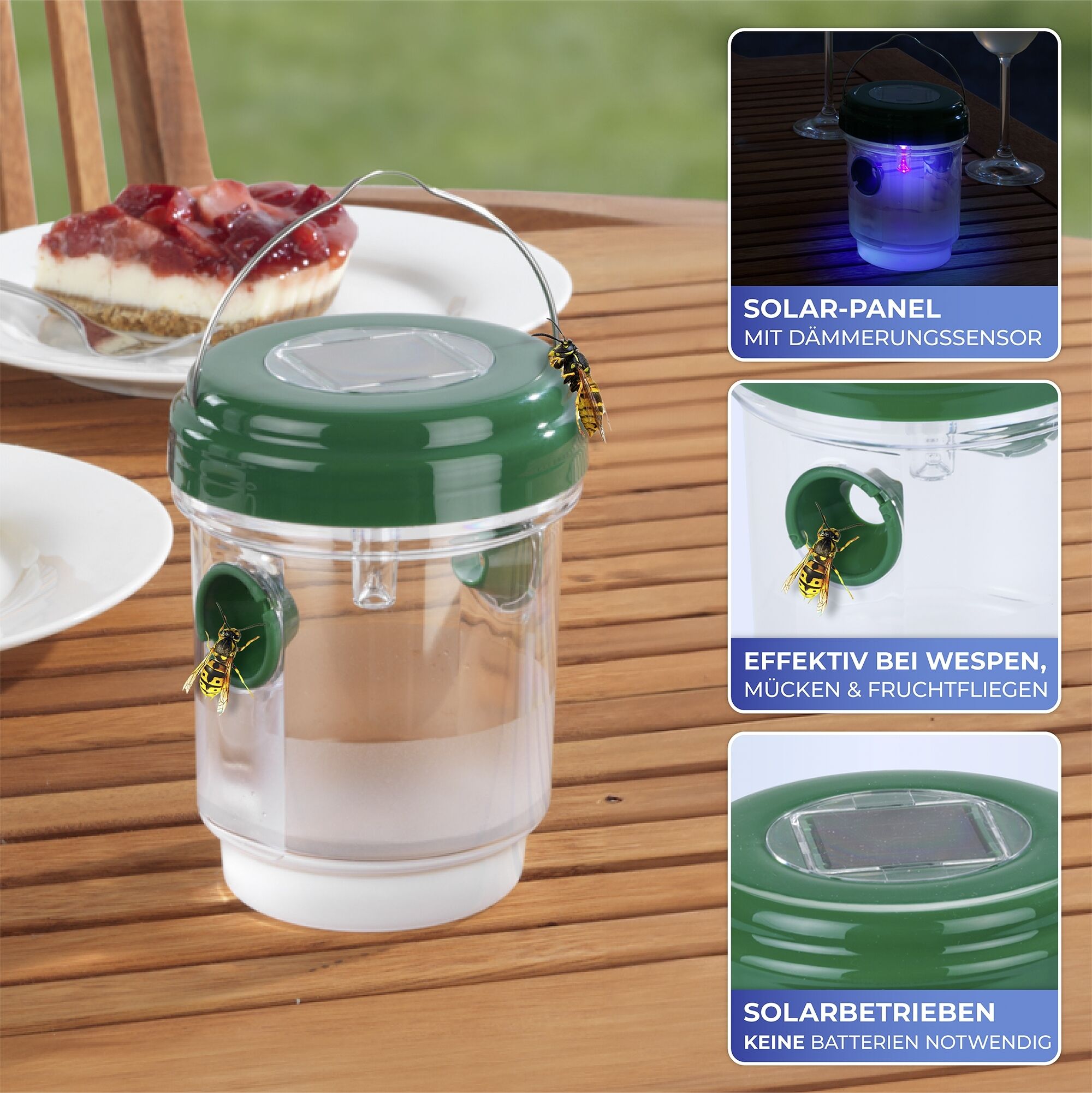 LED Solar-Insektenfalle 2er Set