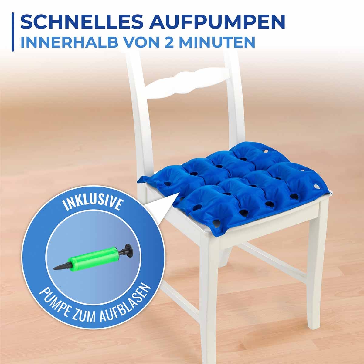 Luftpolster-Sitzkissen inkl. Pumpe Luftpolster-Sitzkissen inkl. Pumpe