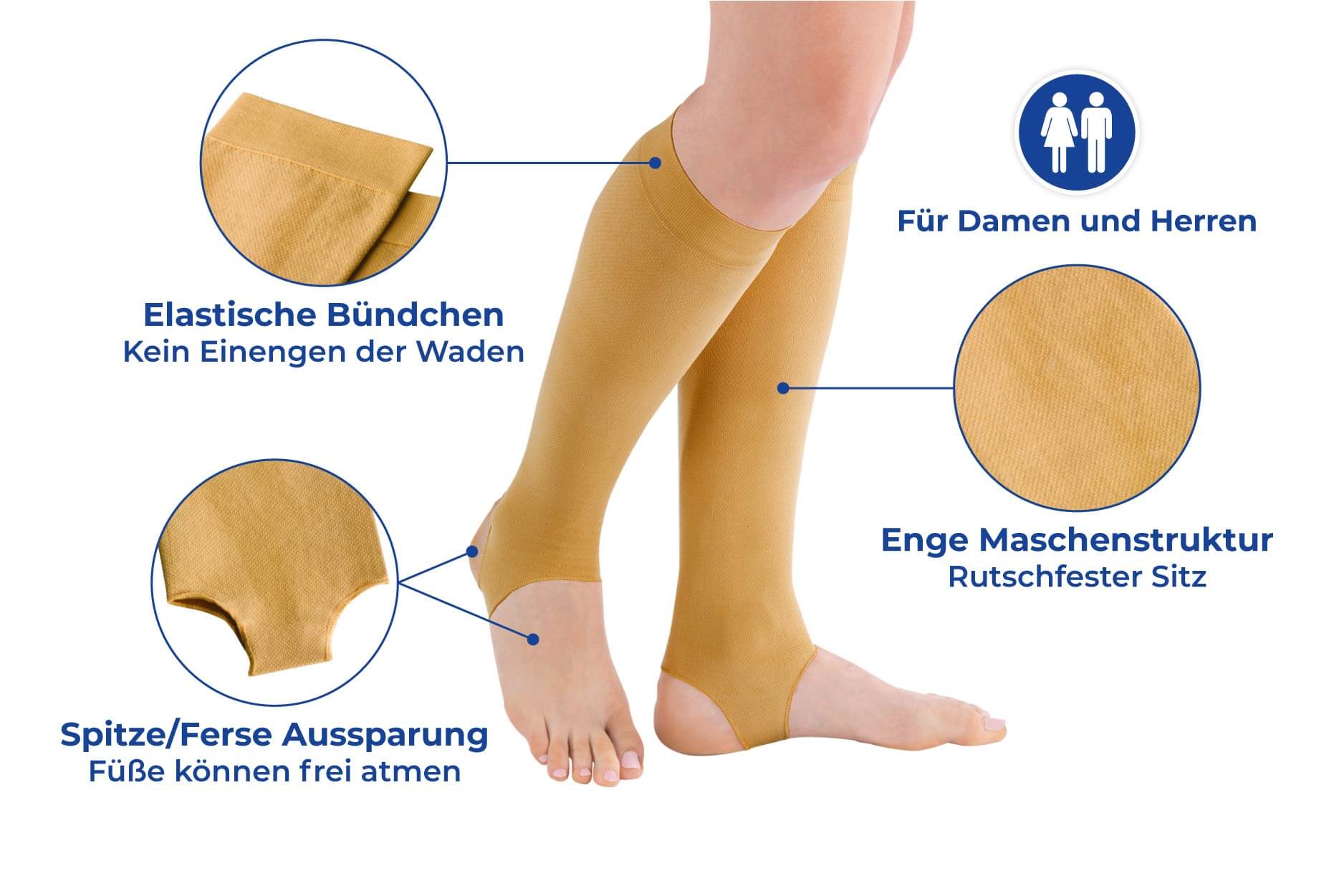 Stützstrümpfe hautfarben, Gr. L Stützstrümpfe hautfarben, Gr. L