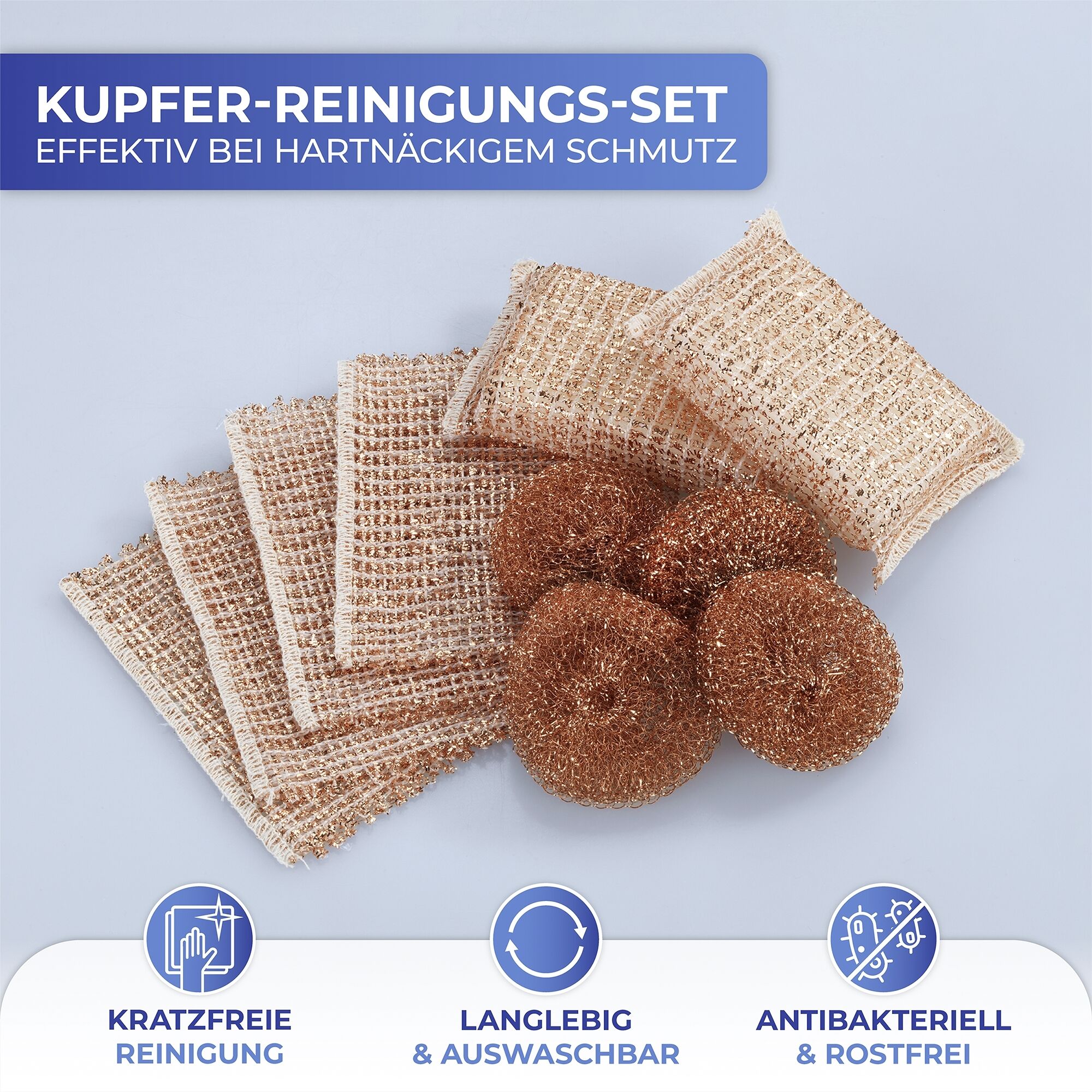 Kupfer-Reinigungs-Set 10tlg