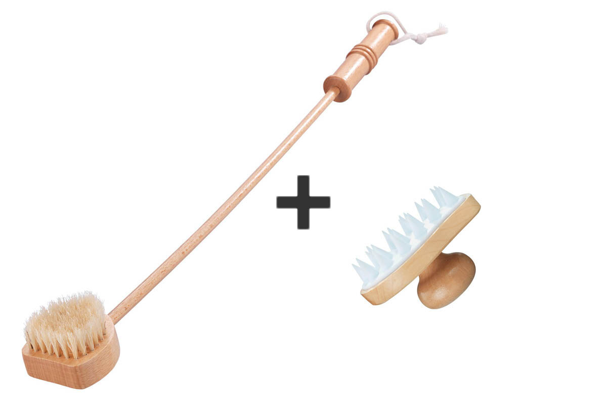 Massage-Bürsten Set, 2-teilig