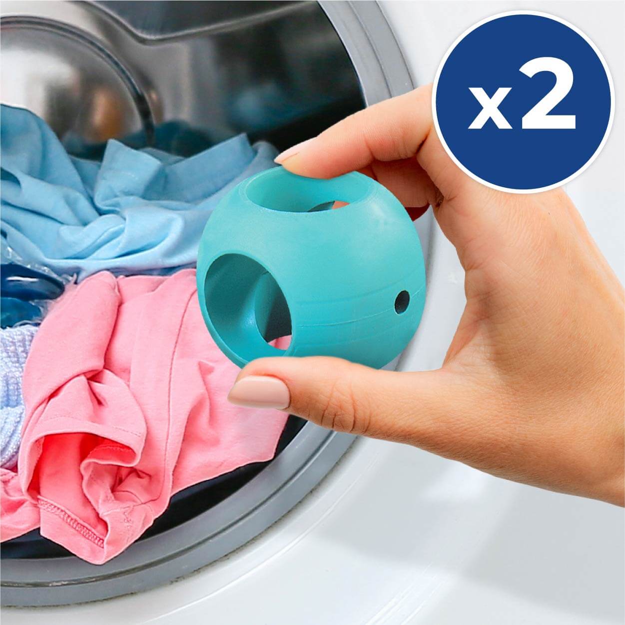 Maximex Waschkugeln, löst Schmutz ohne Textilien zu strapazieren, 2er