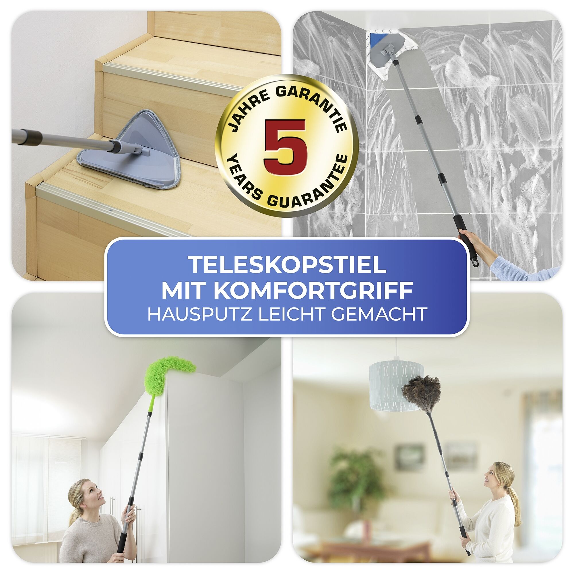 Teleskopstiel mit Komfortgriff