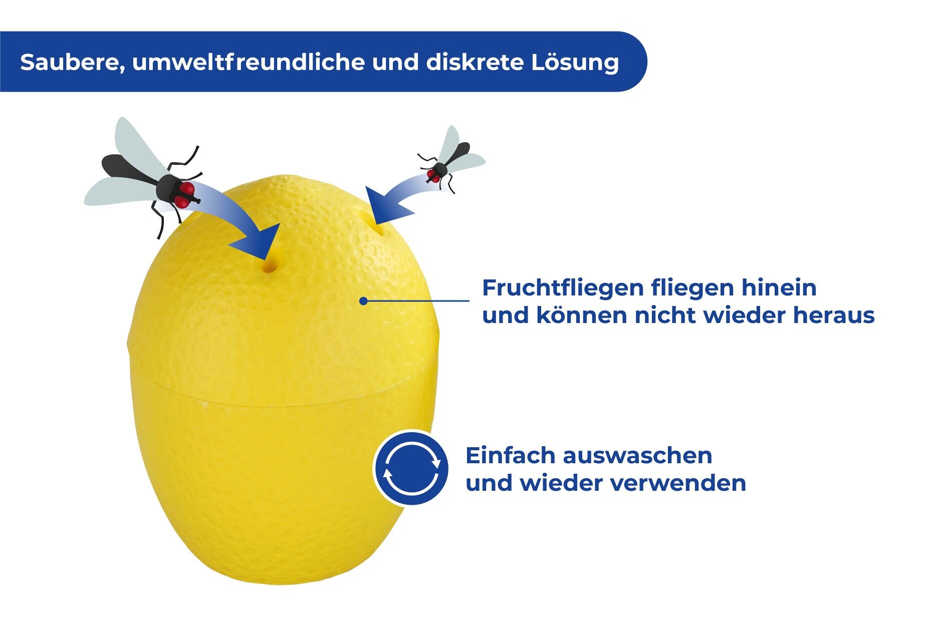 Gelb-Falle in Zitronen-Optik, 2er Set