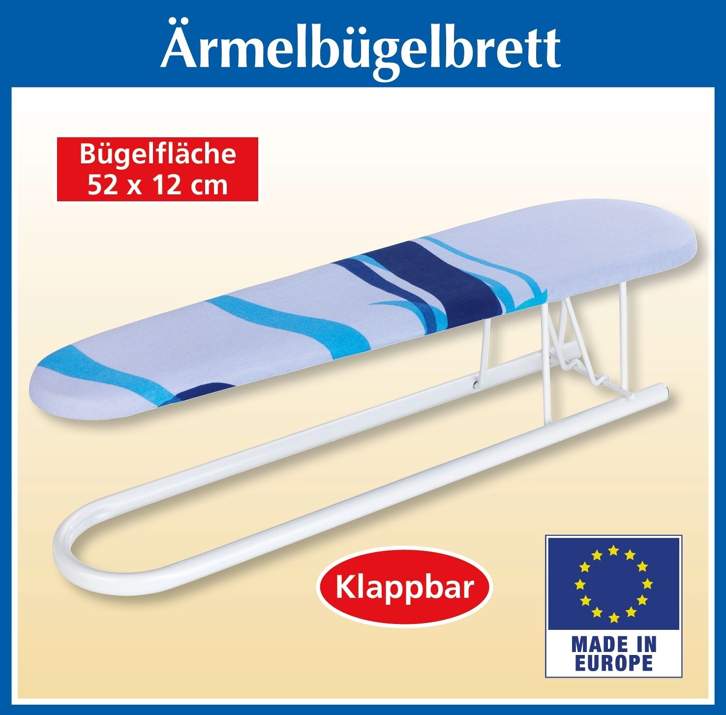 Ärmelbügelbrett, 52 x 12 cm