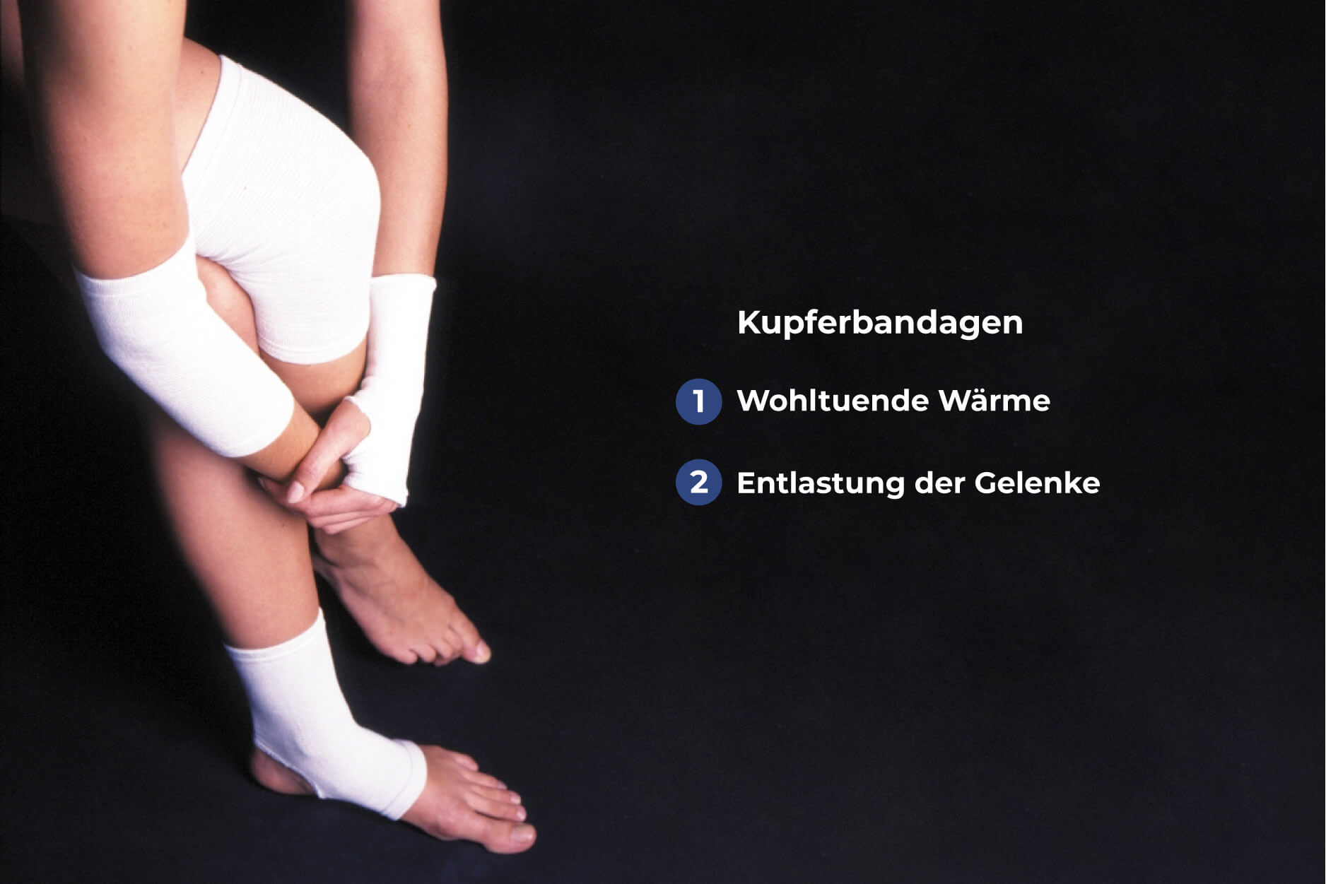 Wärmende Kupferbandage Set L/XL