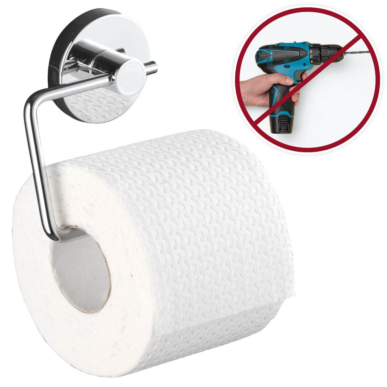Toilettenpapierhalter Milazzo, Befestigung ohne bohren Toilettenpapierhalter Milazzo, Befestigung ohne bohren