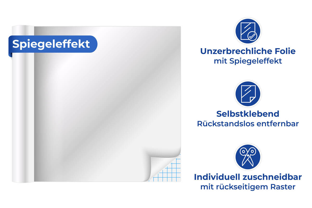 Spiegeleffekt-Folie, 2er