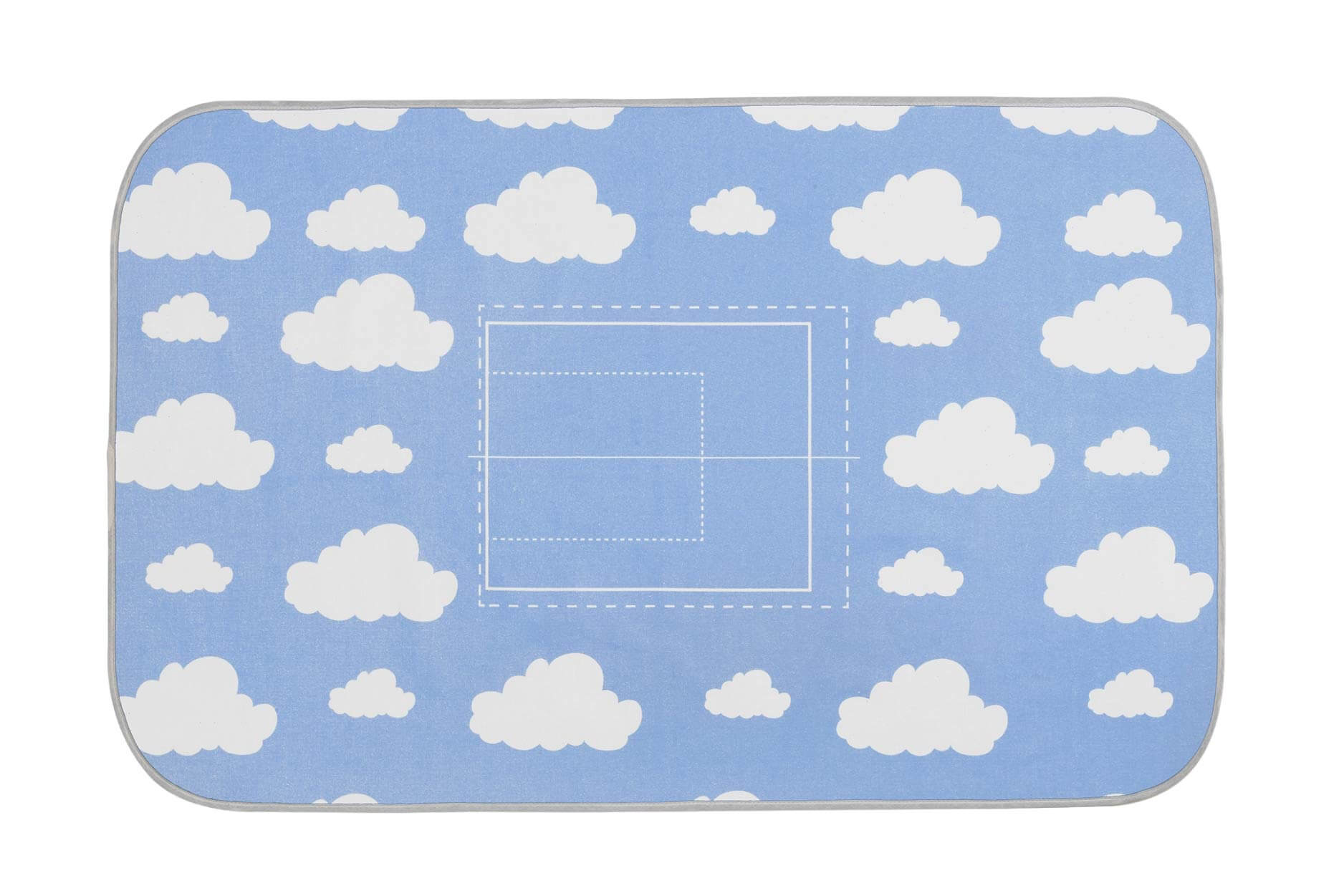 Dampfbügeldecke 2 in 1 mit Faltschablone 100 x 63 cm Dampfbügeldecke 2 in 1 mit Faltschablone 100 x 63 cm